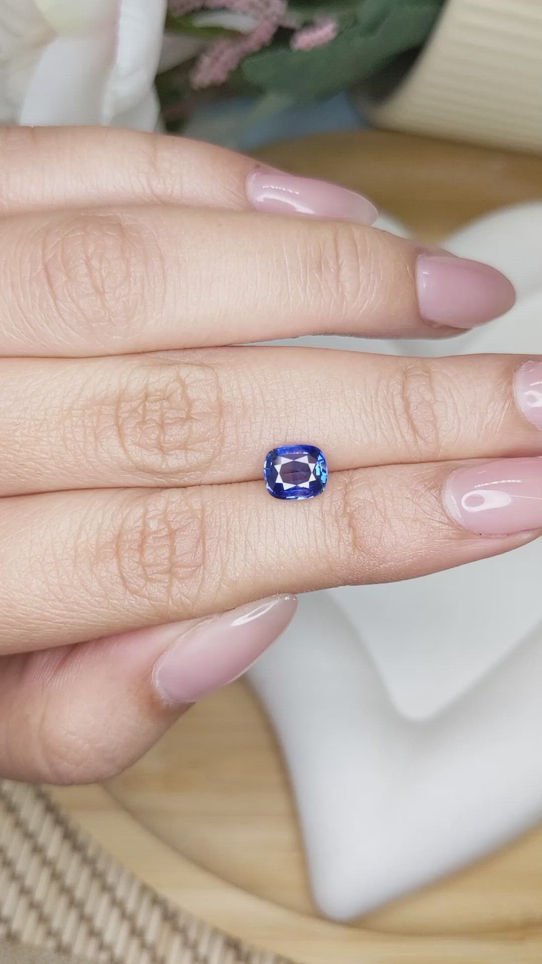 1.48 Ct. Blue Sapphire from Ceylon (Sri Lanka) Size Video