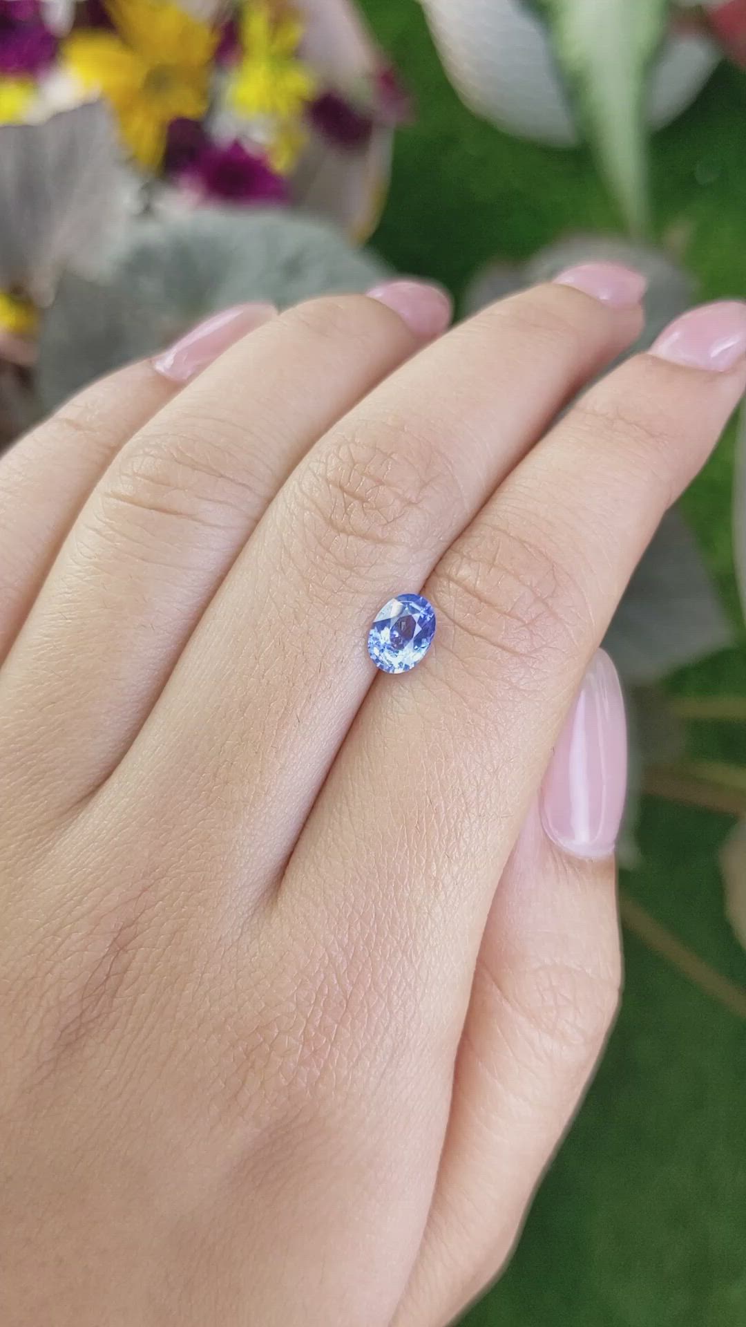 1.22 Ct. Blue Sapphire from Ceylon (Sri Lanka) Size Video