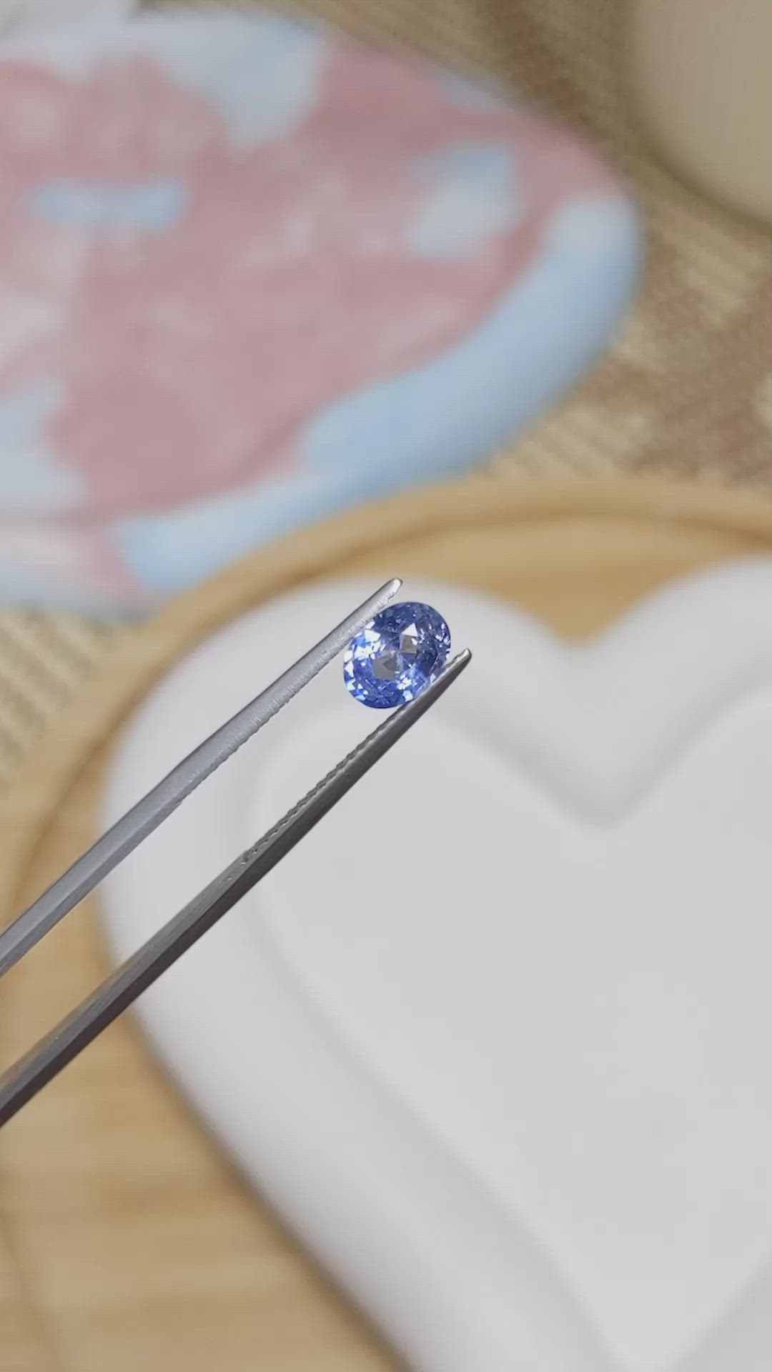 1.22 Ct. Blue Sapphire from Ceylon (Sri Lanka) Size Video