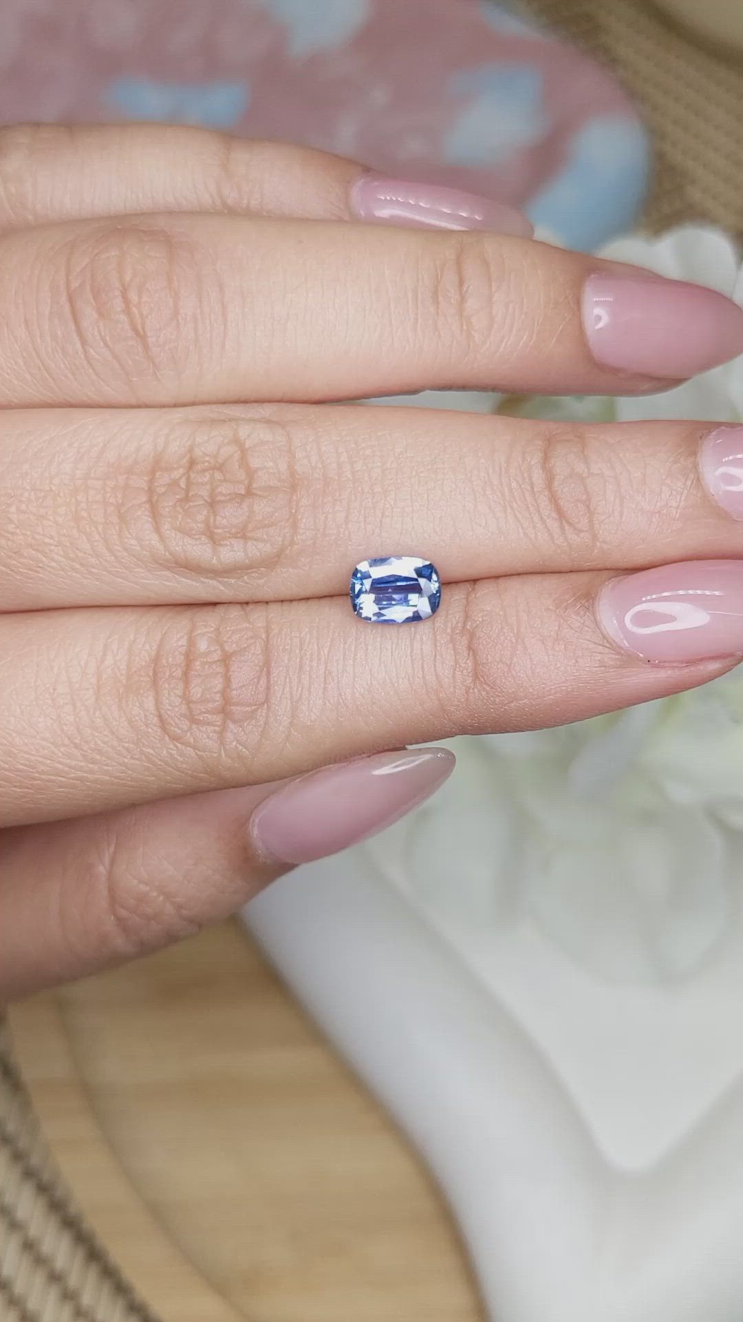 1.15 Ct. Blue Sapphire from Ceylon (Sri Lanka) Size Video