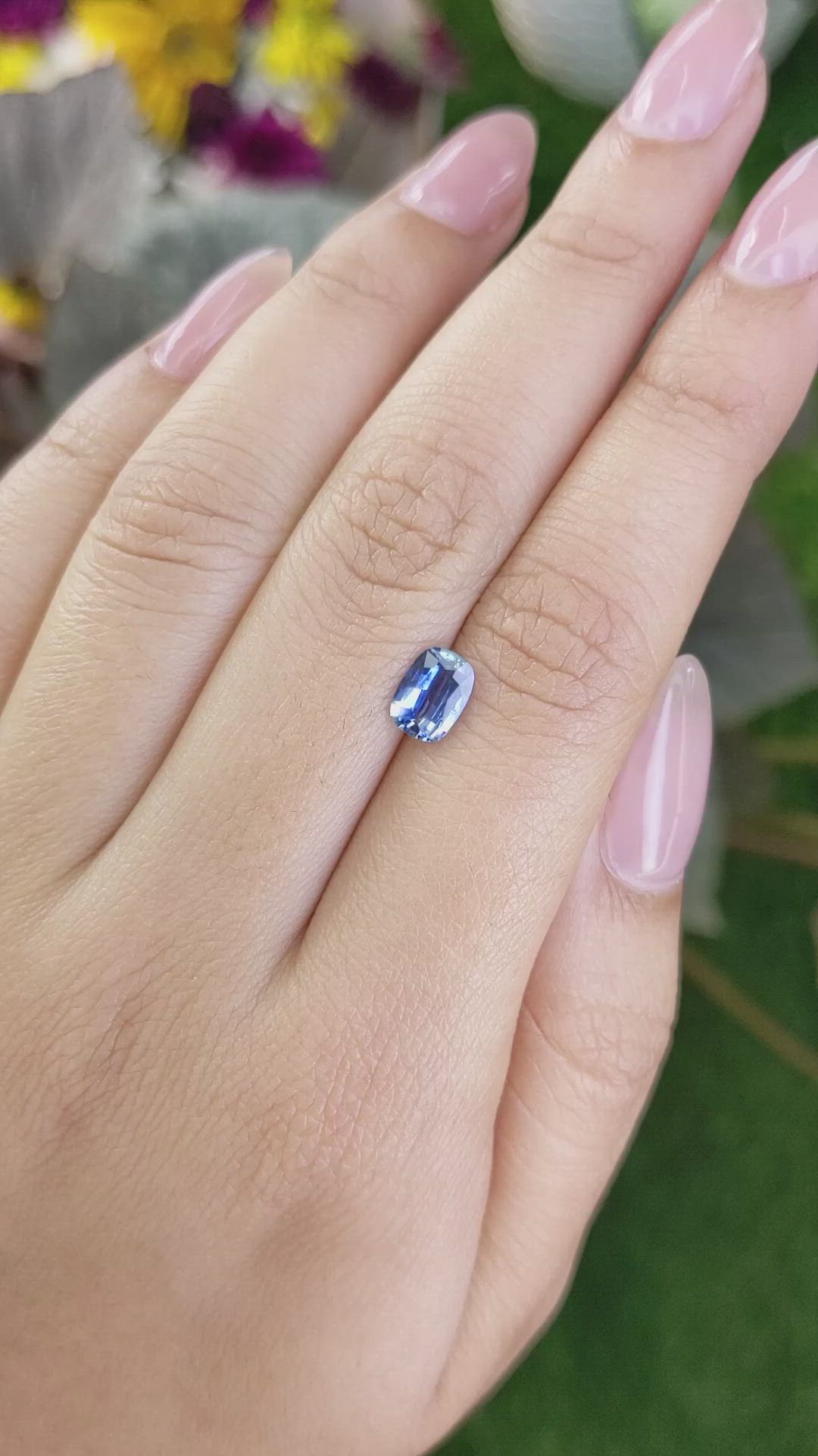 1.15 Ct. Blue Sapphire from Ceylon (Sri Lanka) Size Video