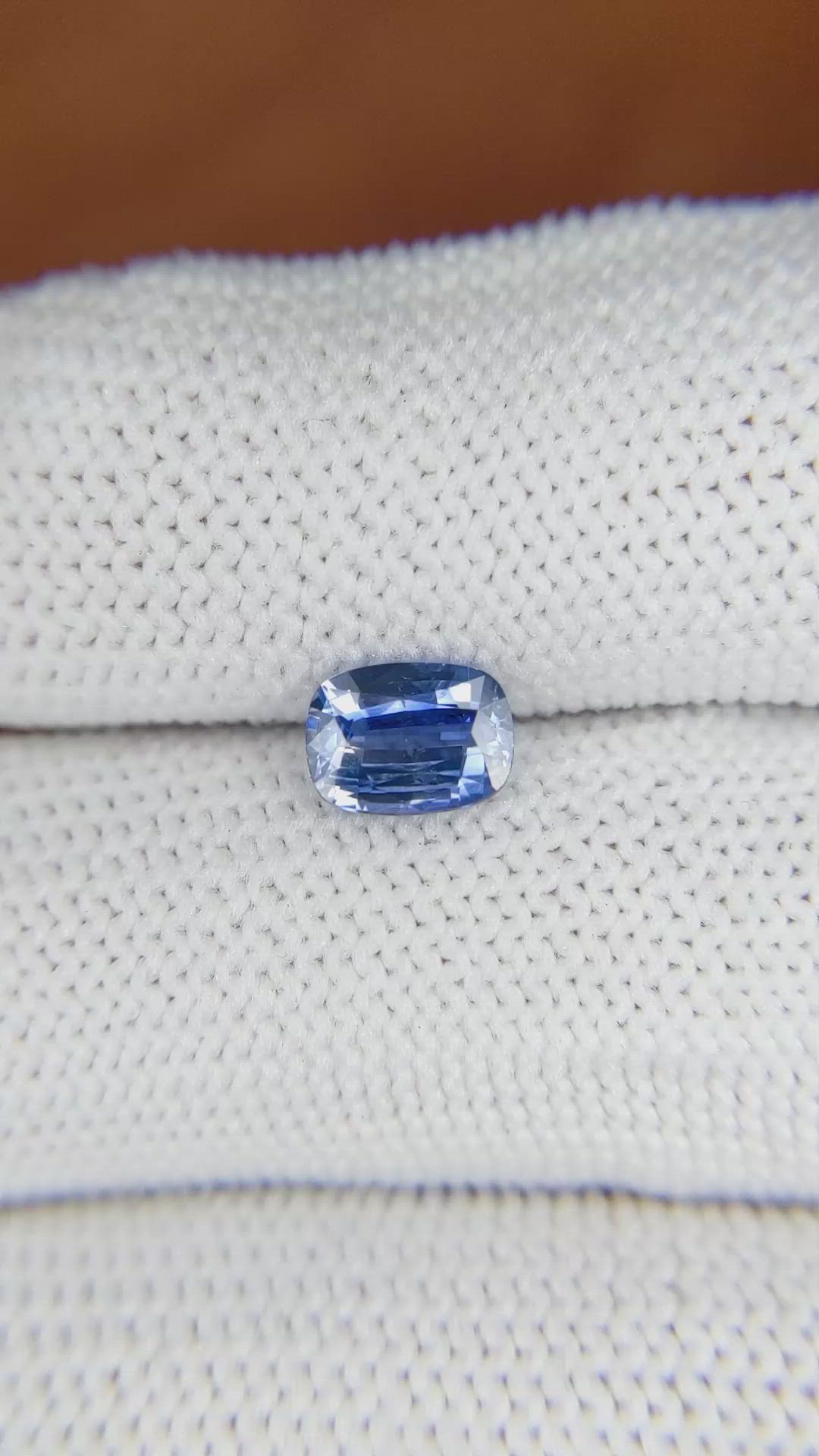 1.15 Ct. Blue Sapphire from Ceylon (Sri Lanka) Size Video