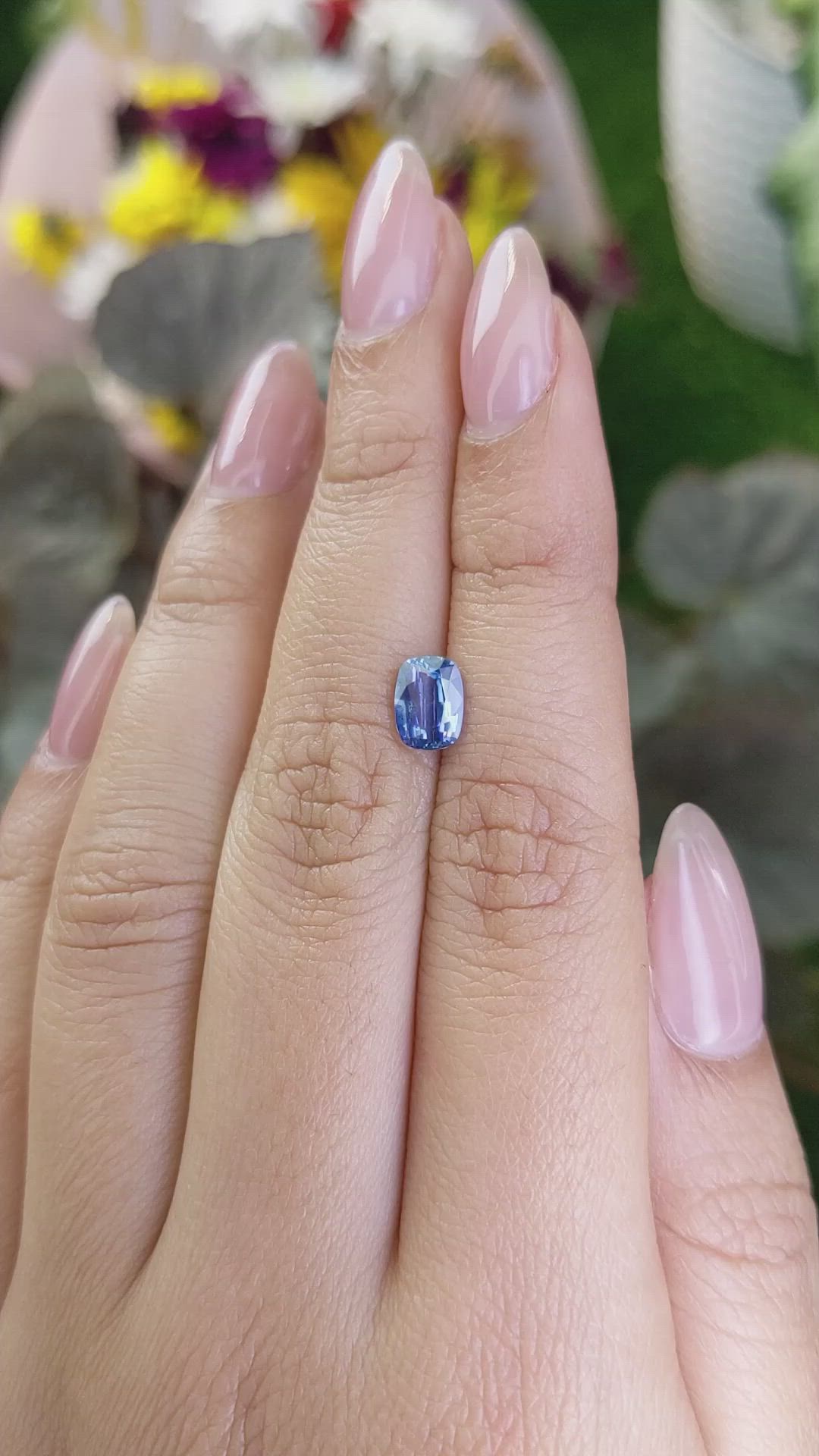 1.15 Ct. Blue Sapphire from Ceylon (Sri Lanka) Size Video