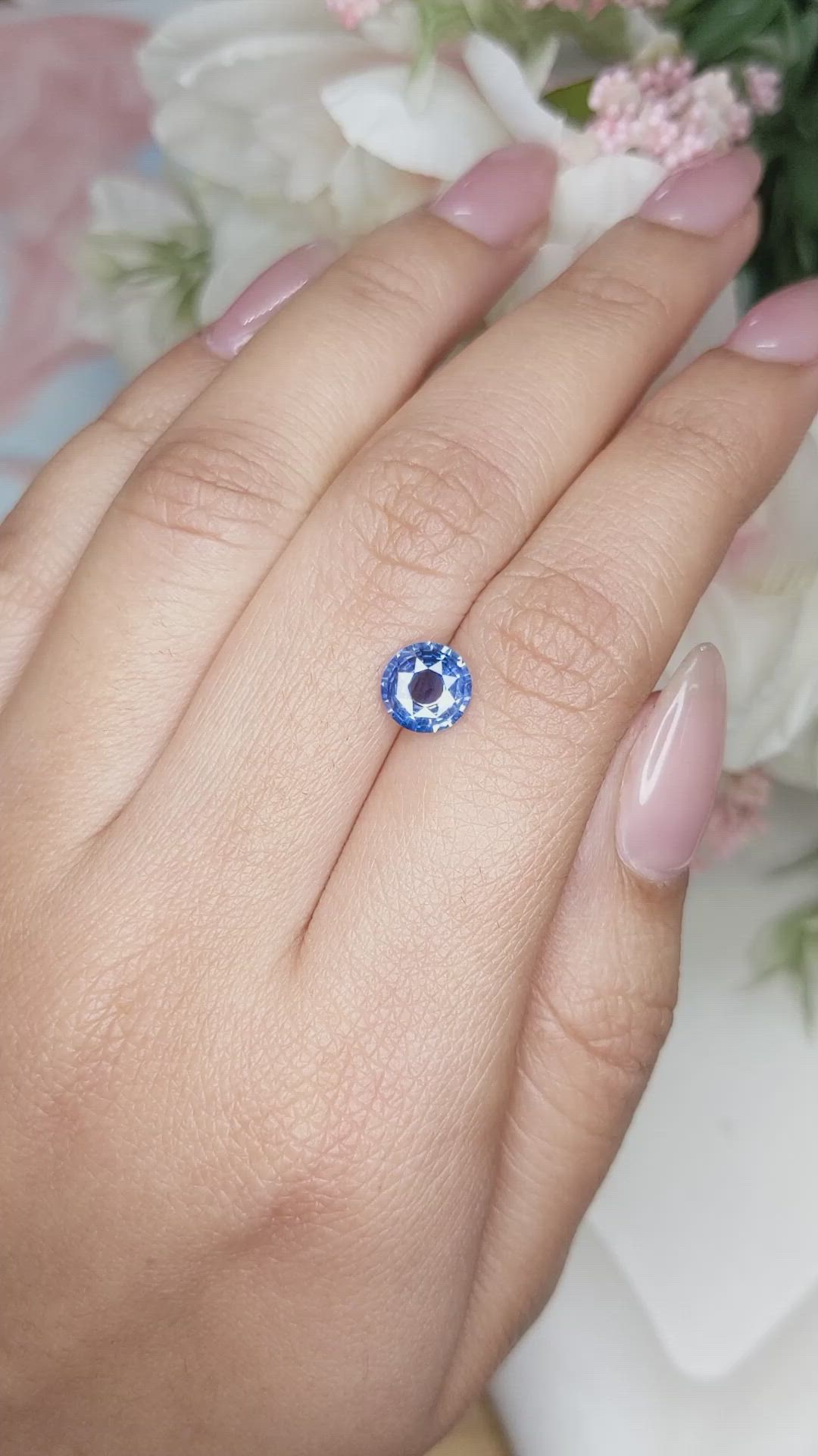 1.35 Ct. Blue Sapphire from Ceylon (Sri Lanka) Size Video