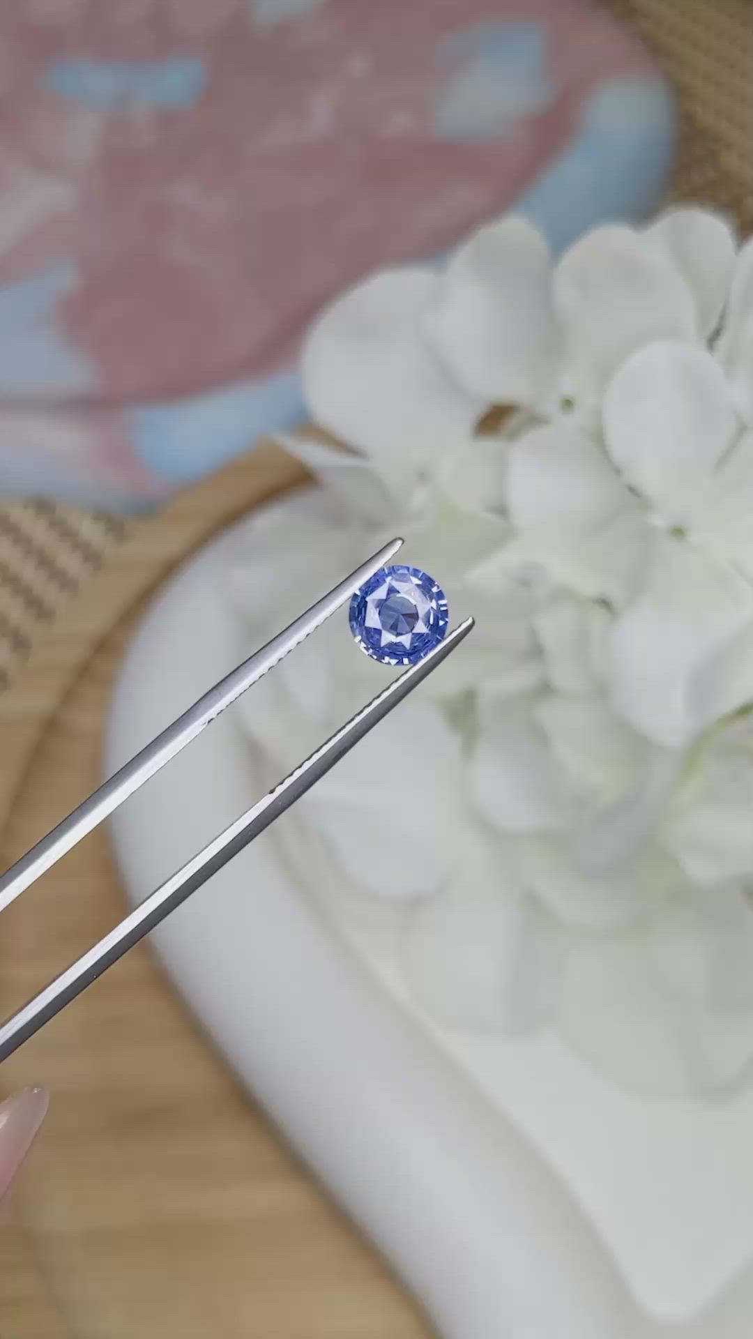 1.35 Ct. Blue Sapphire from Ceylon (Sri Lanka) Size Video