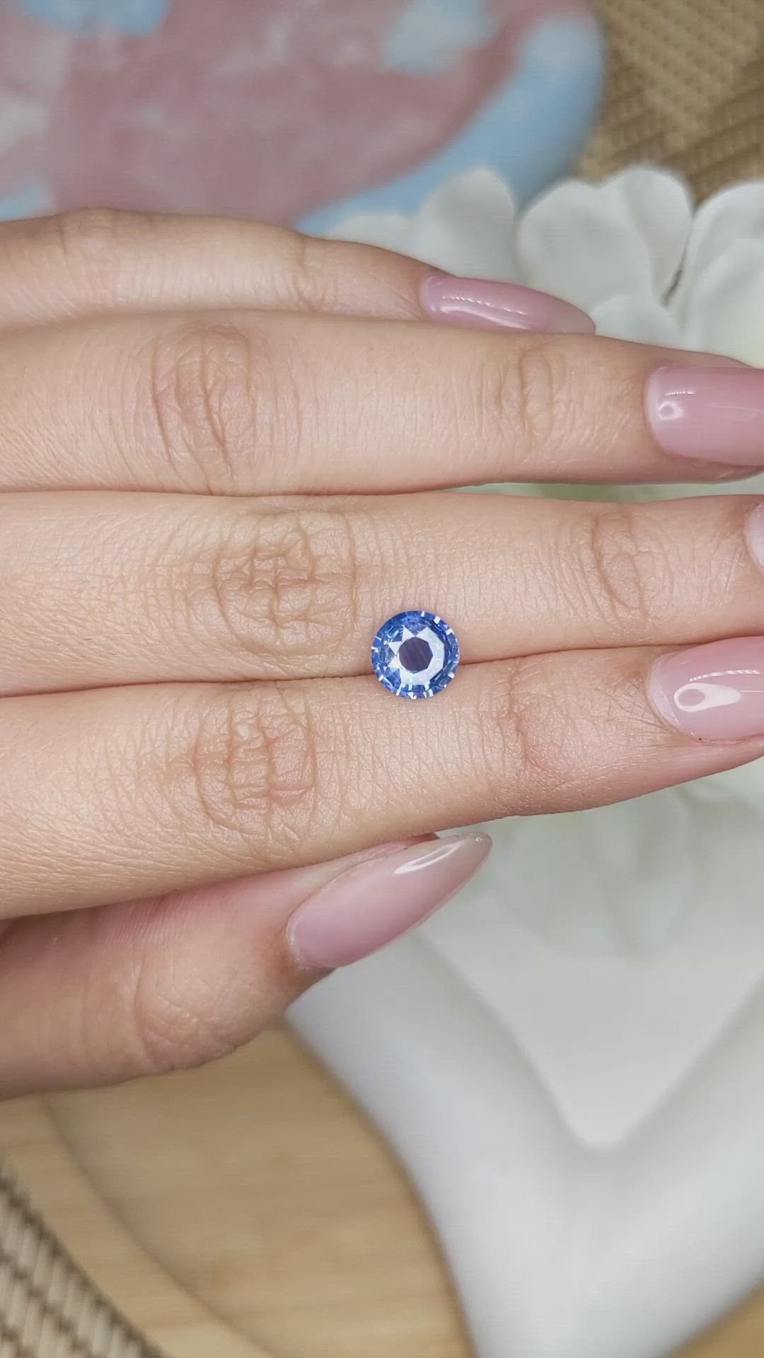 1.35 Ct. Blue Sapphire from Ceylon (Sri Lanka) Size Video