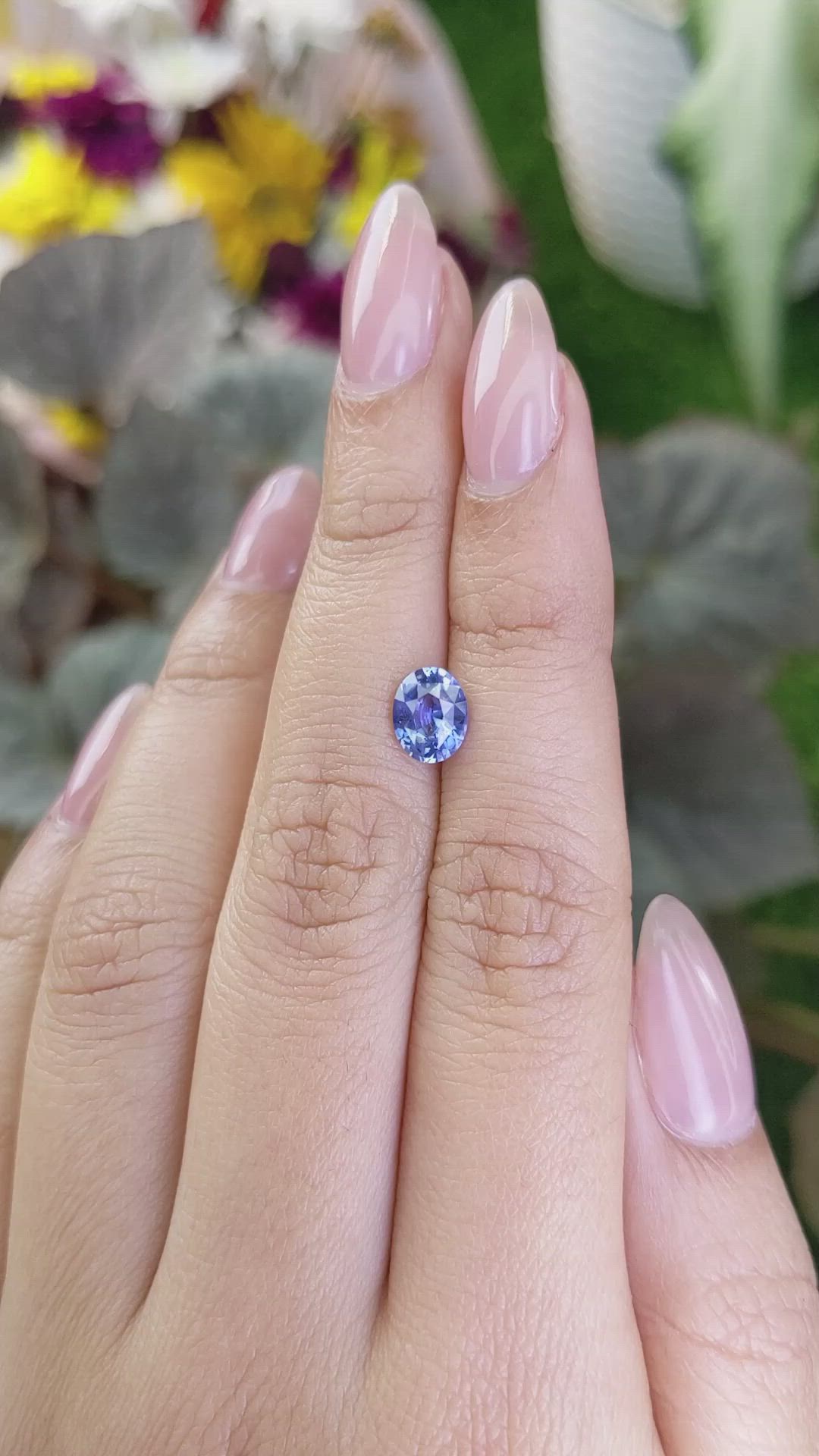 1.37 Ct. Blue Sapphire from Ceylon (Sri Lanka) Size Video