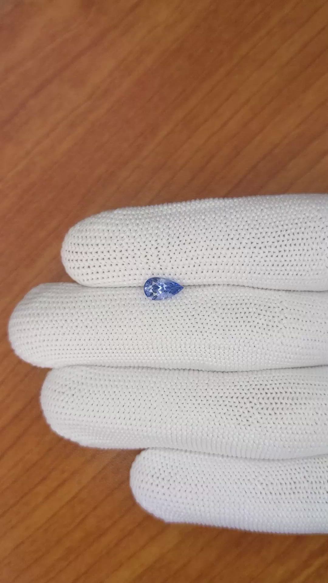 0.94 Ct. Blue Sapphire from Ceylon (Sri Lanka) Size Video