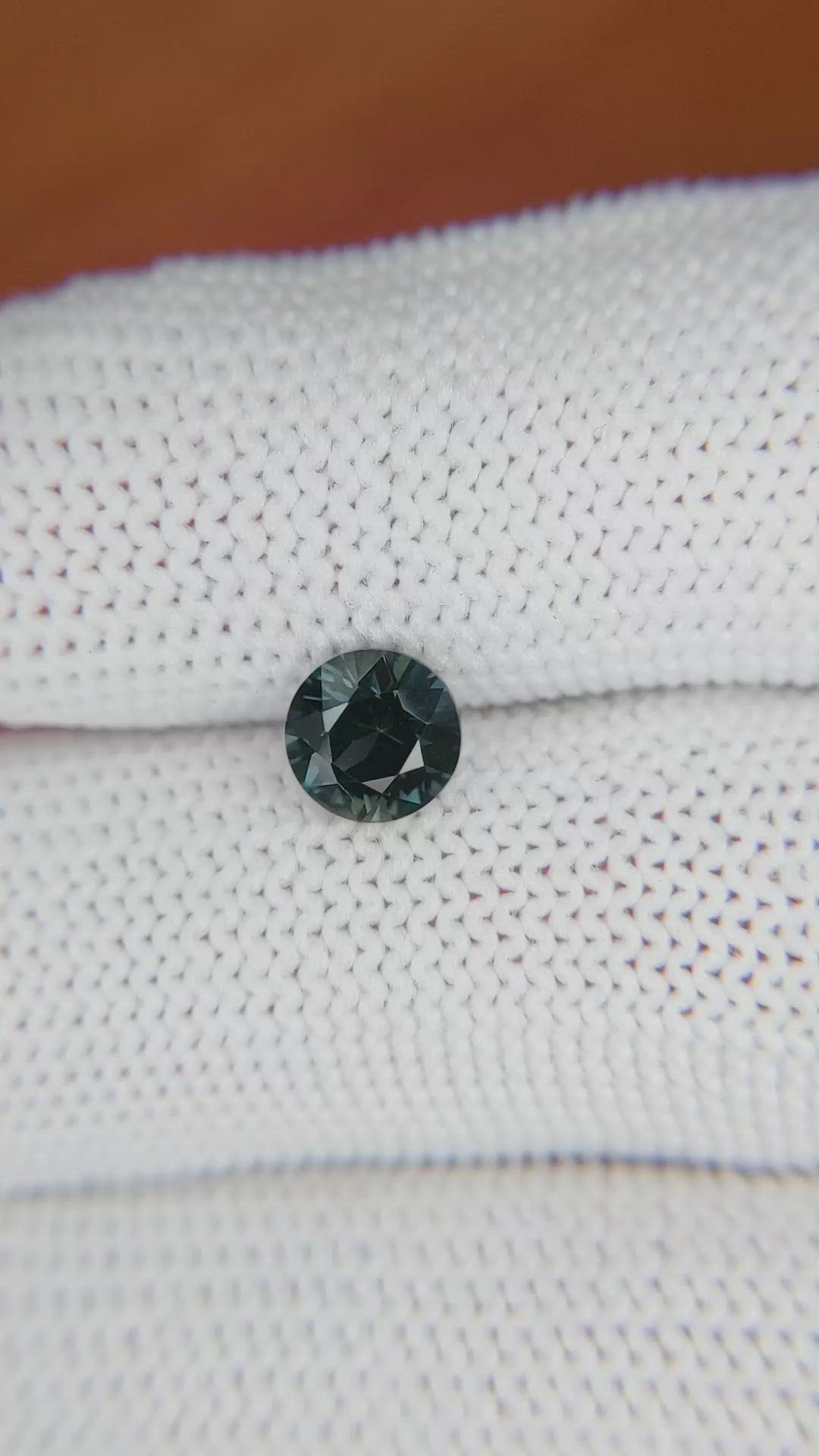 1.23 Ct. Bluish Green Sapphire from Ceylon (Sri Lanka) Size Video