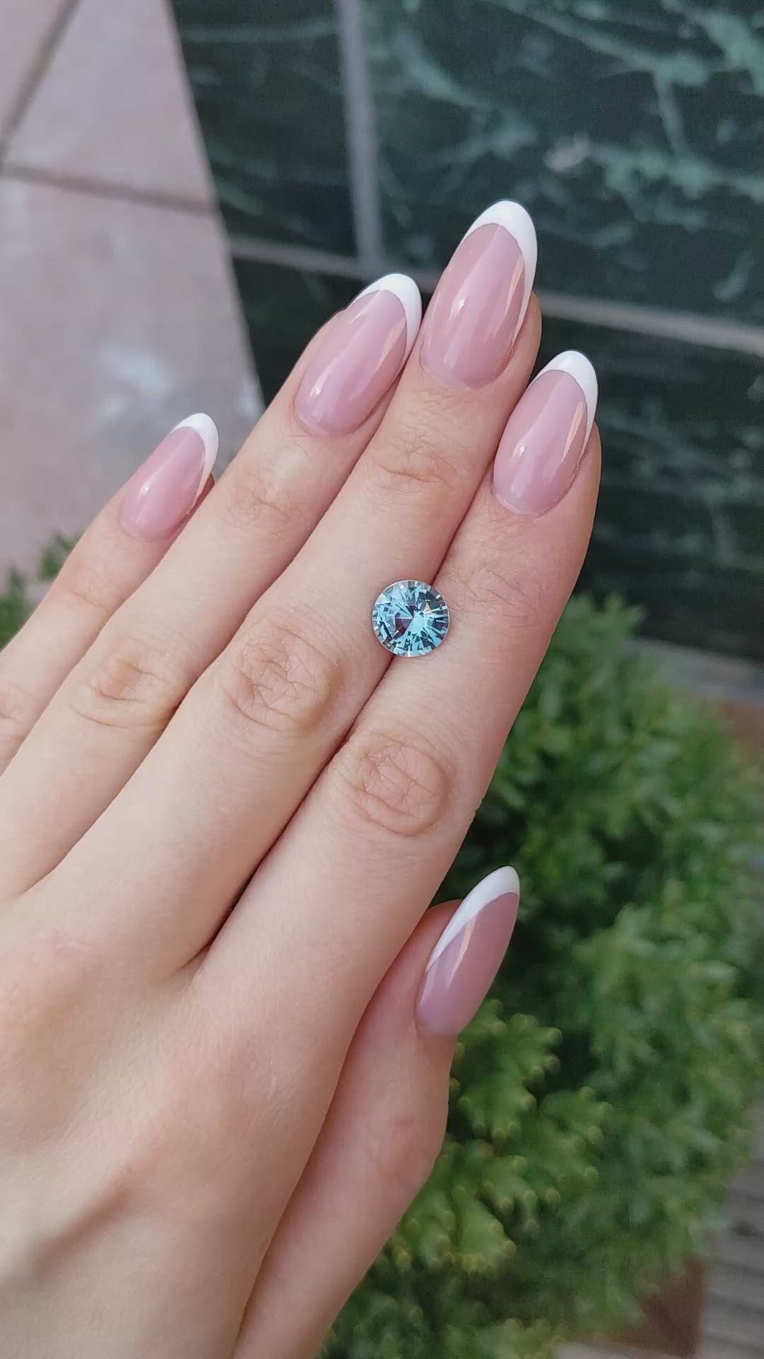 3.61 Ct. Greenish Blue Sapphire from Madagascar Size Video