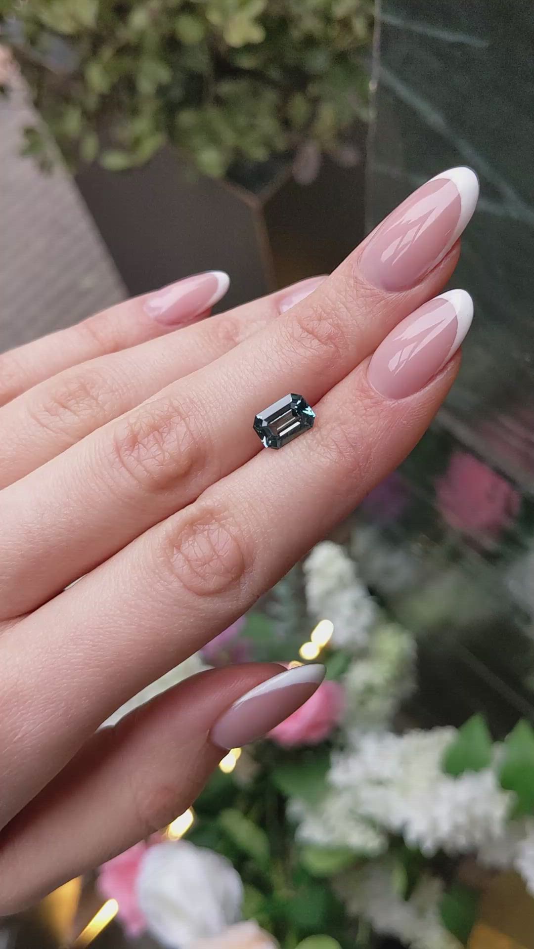 2.54 Ct. Bluish Green Sapphire from Madagascar Size Video