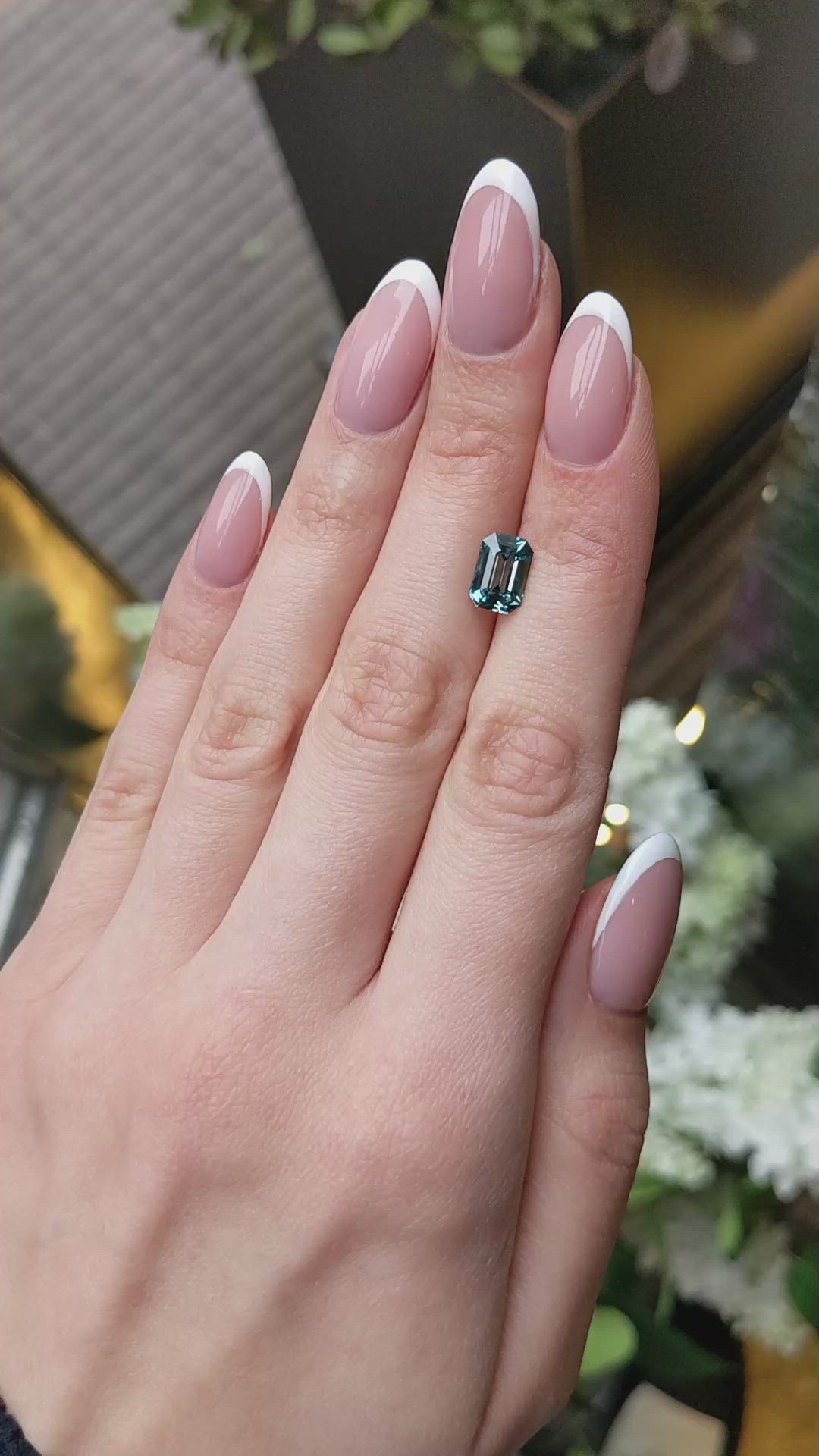 2.54 Ct. Bluish Green Sapphire from Madagascar Size Video