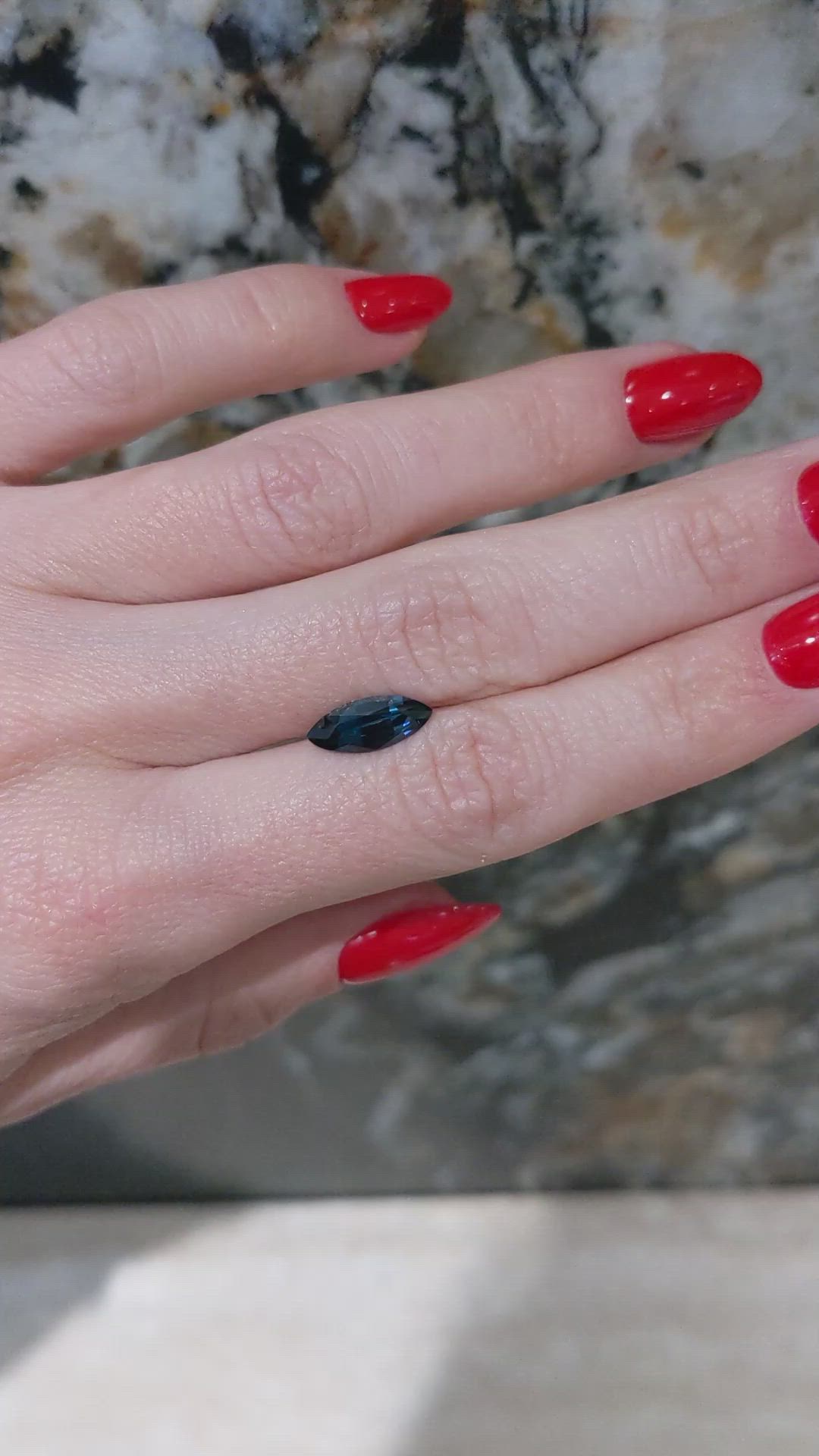 2.02 Ct. Greenish Blue Sapphire from Madagascar Size Video