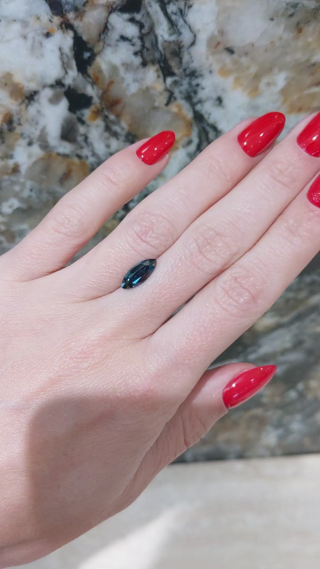 2.02 Ct. Greenish Blue Sapphire from Madagascar Size Video