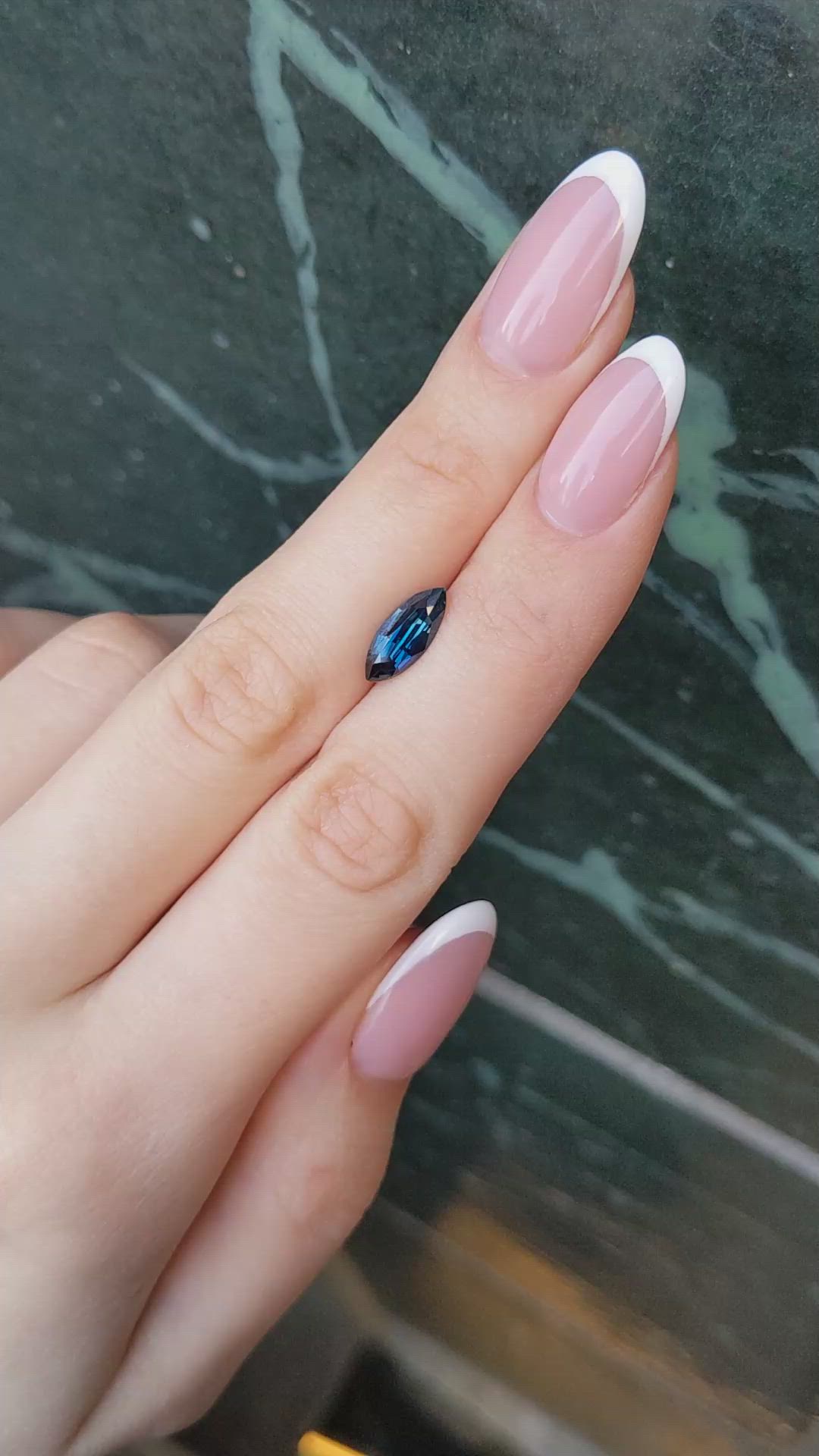 2.02 Ct. Greenish Blue Sapphire from Madagascar Size Video