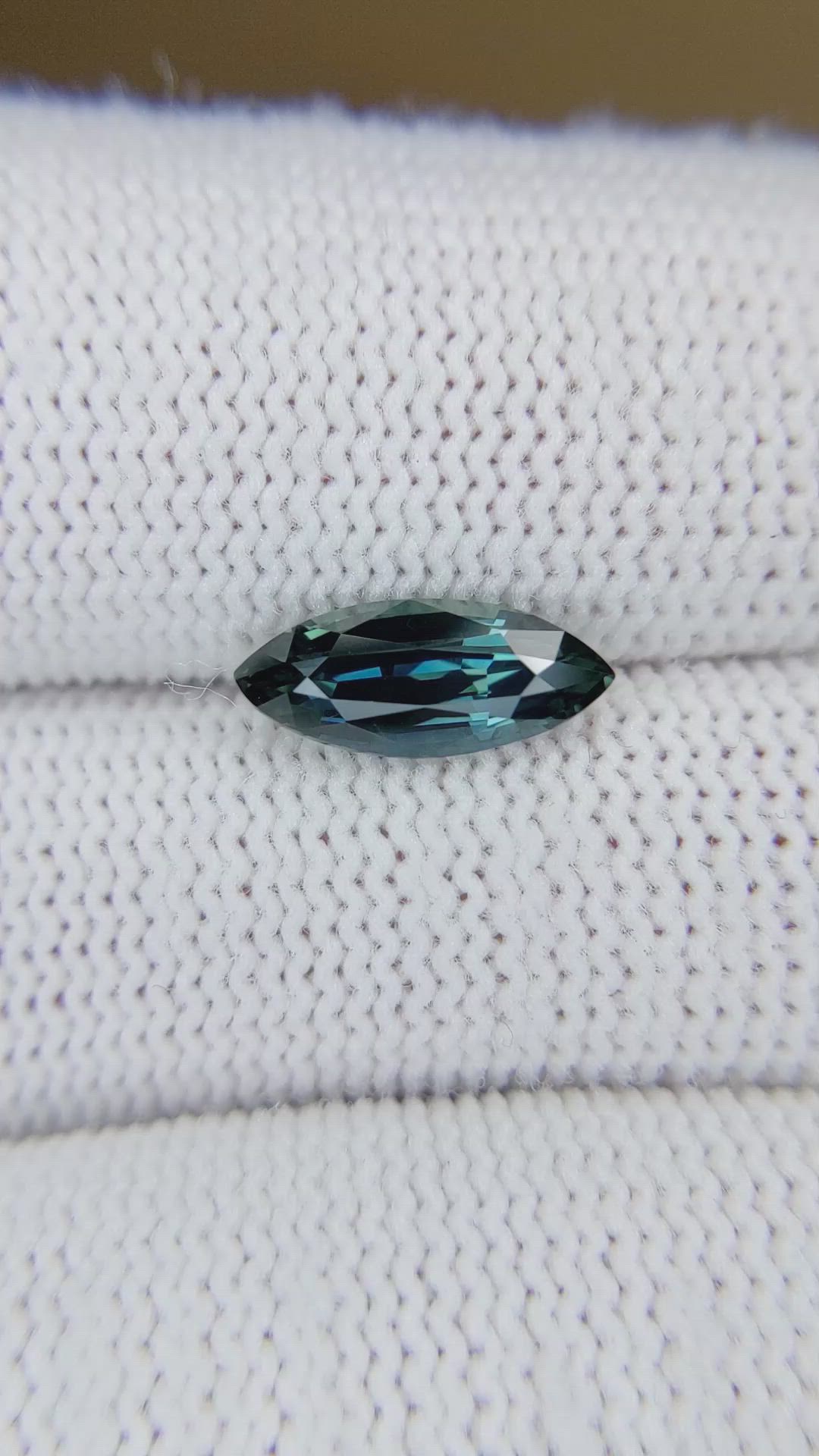 2.02 Ct. Greenish Blue Sapphire from Madagascar Size Video