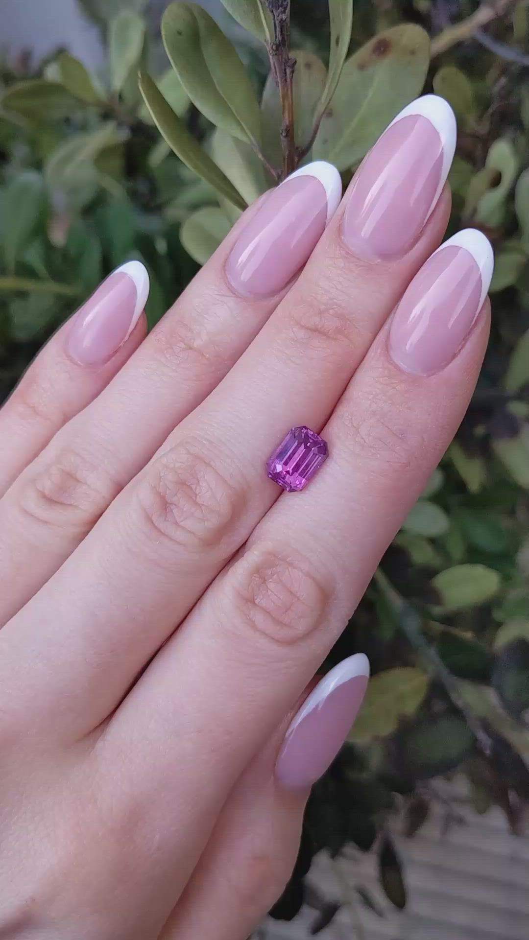 2.99 Ct. Purplish Pink Sapphire from Ceylon (Sri Lanka) Size Video