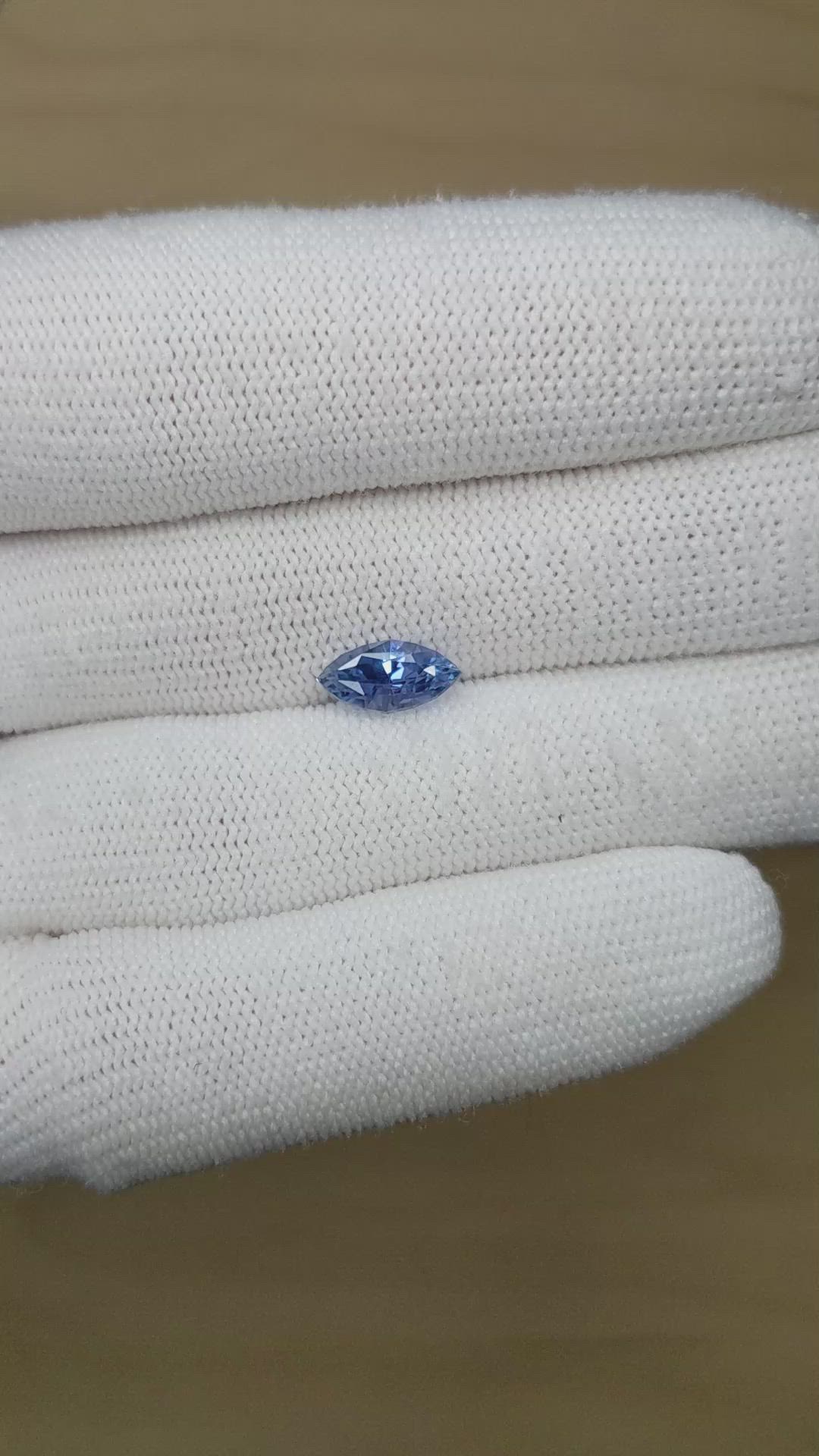 2.04 Ct. Blue Sapphire from Ceylon (Sri Lanka) Size Video