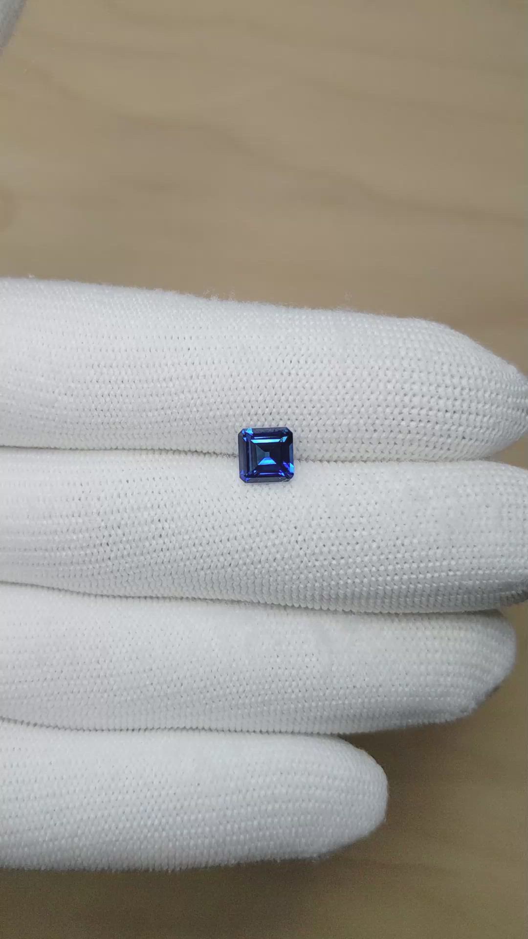 1.66 Ct. Blue Sapphire from Ceylon (Sri Lanka) Size Video