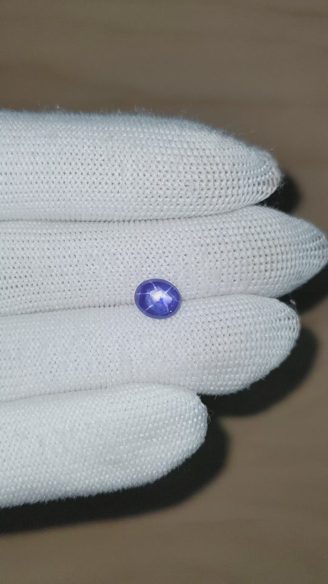 2.69 Ct. Blue Star Sapphire from Ceylon (Sri Lanka) Size Video