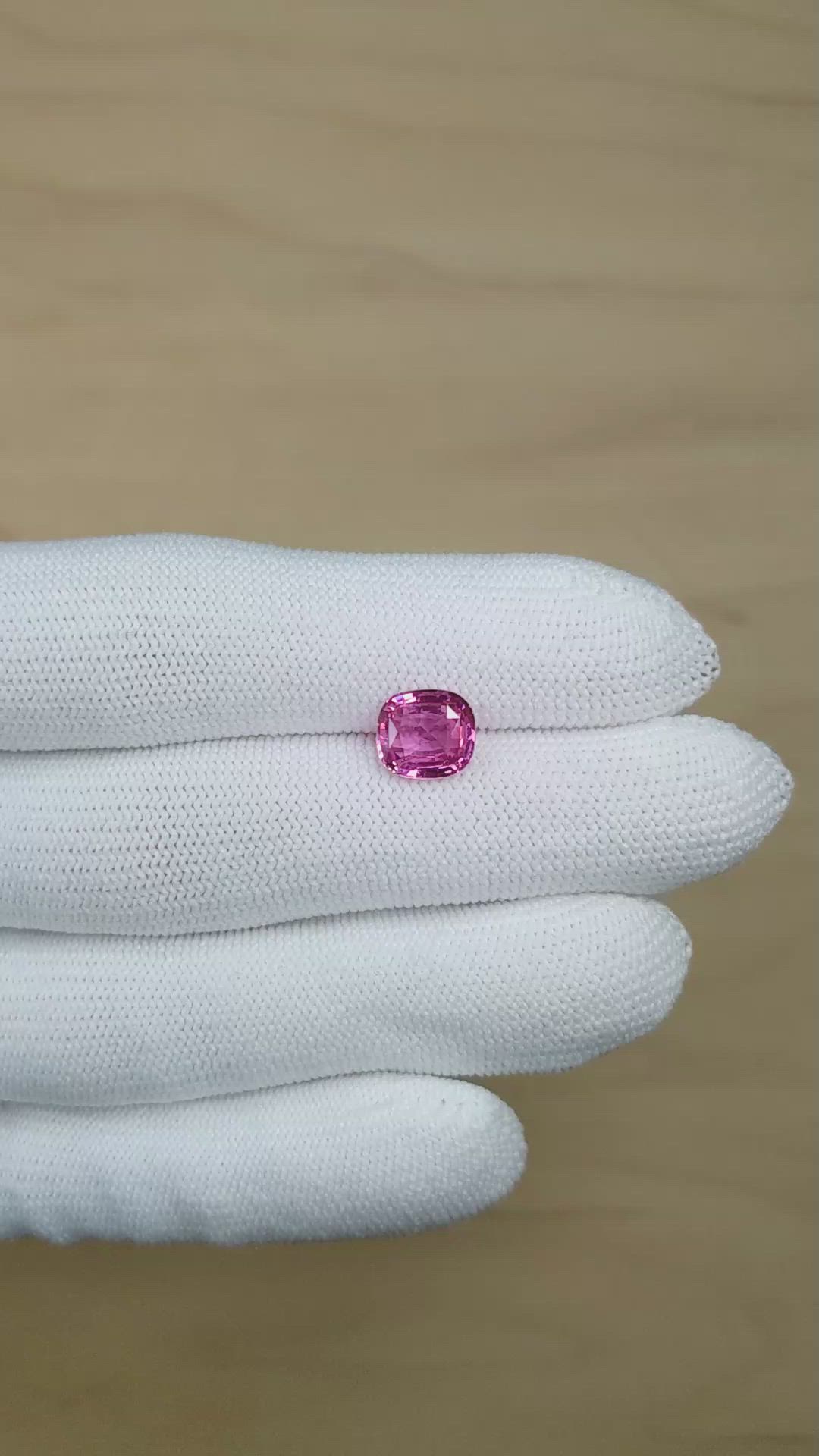 2.60 Ct. Pink Sapphire from Ceylon (Sri Lanka) Size Video