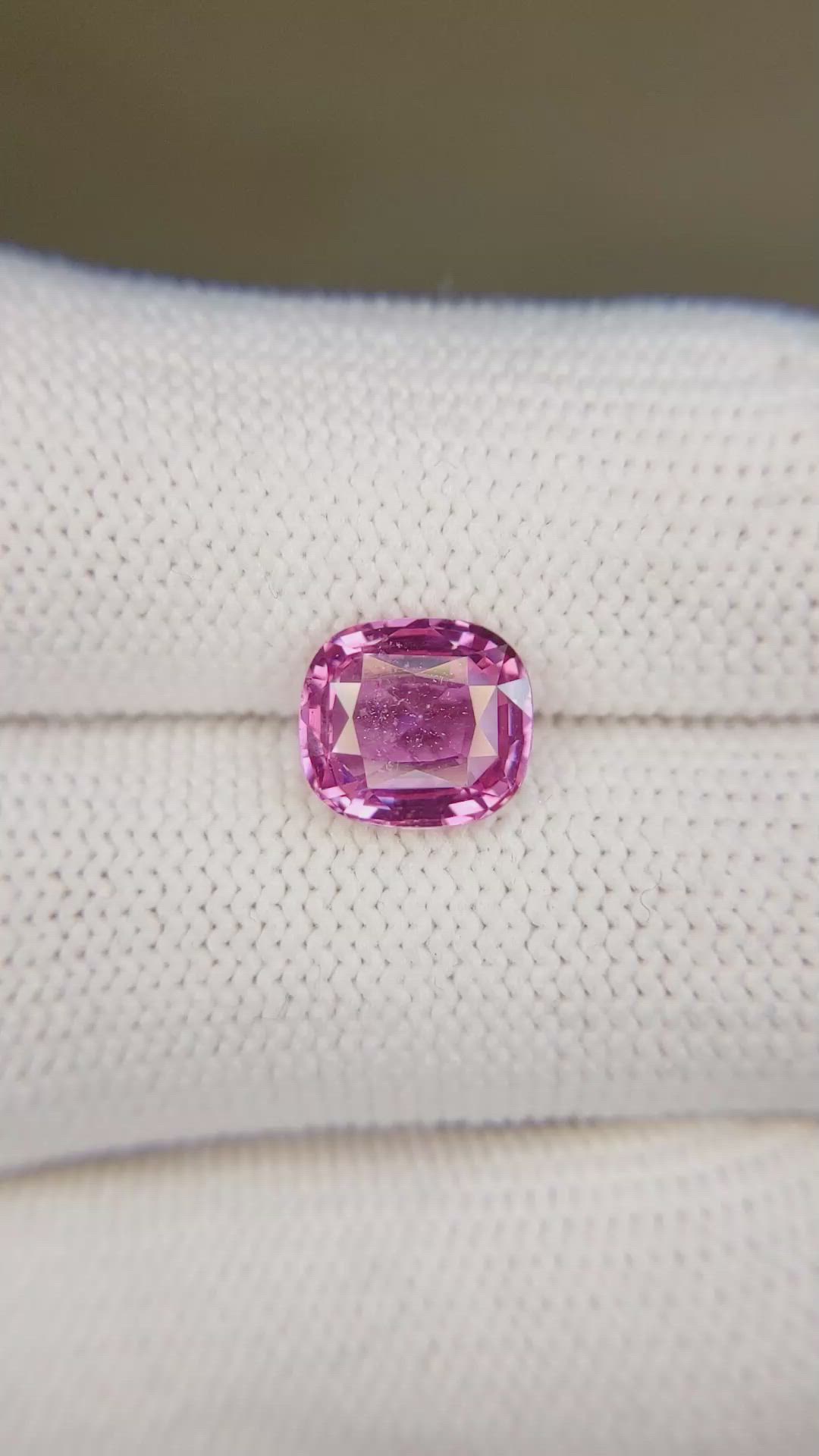 2.60 Ct. Pink Sapphire from Ceylon (Sri Lanka) Size Video