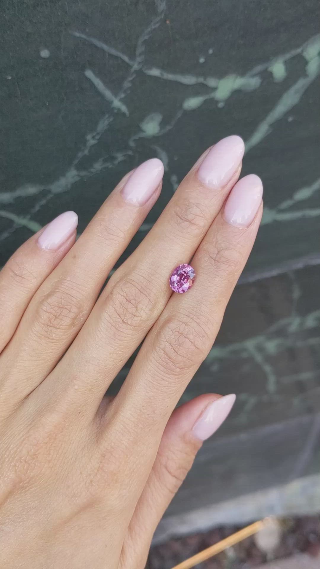 2.15 Ct. Pink Sapphire from Ceylon (Sri Lanka) Size Video