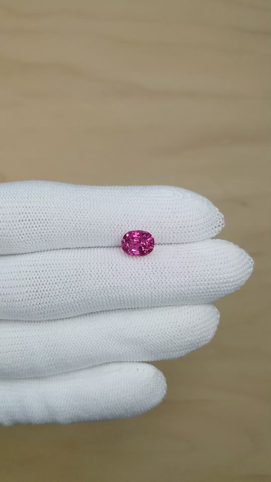 2.15 Ct. Pink Sapphire from Ceylon (Sri Lanka) Size Video