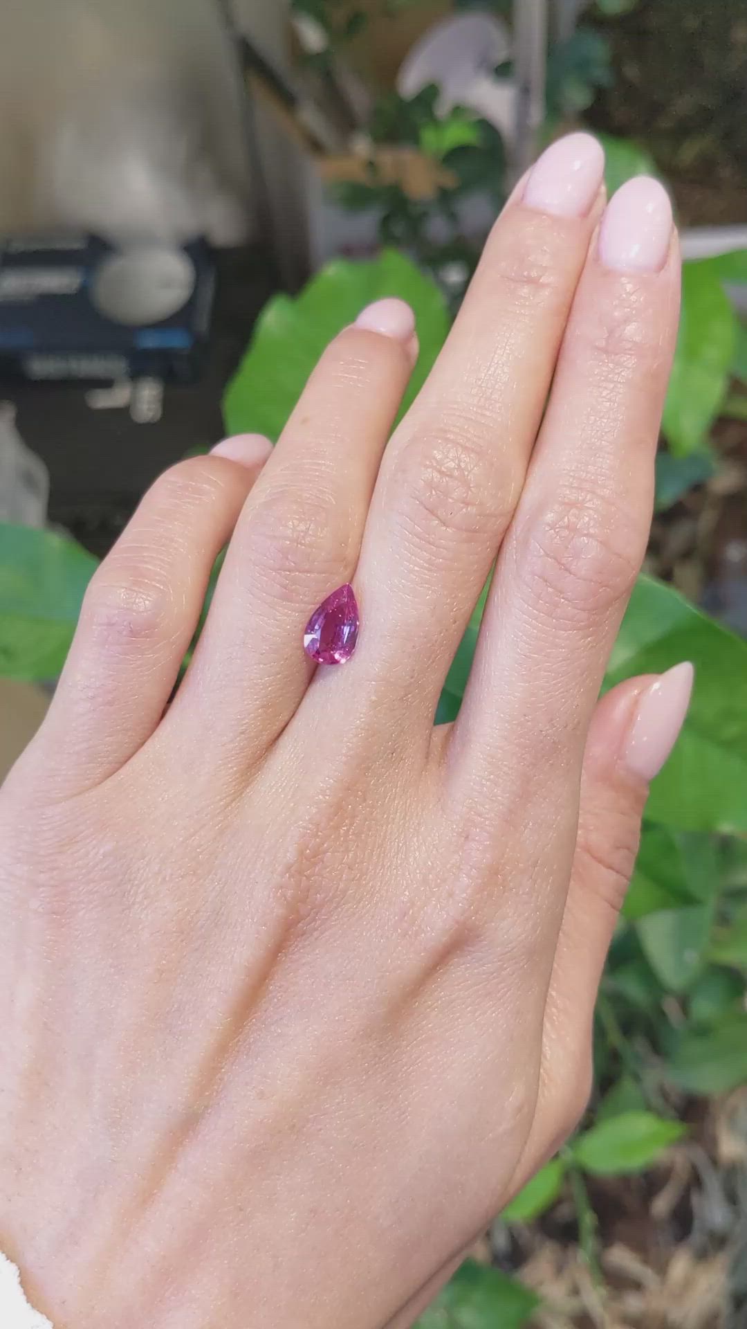 2.09 Ct. Pink Sapphire from Ceylon (Sri Lanka) Size Video