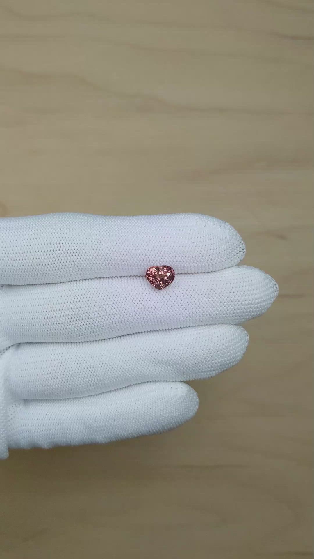 2.04 Ct. Padparadscha Sapphire from Ceylon (Sri Lanka) Size Video