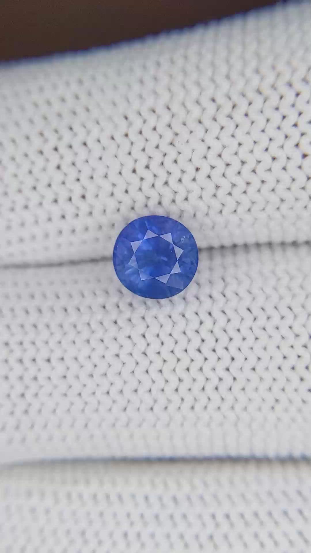 2.00 Ct. Blue Sapphire from Ceylon (Sri Lanka) Size Video