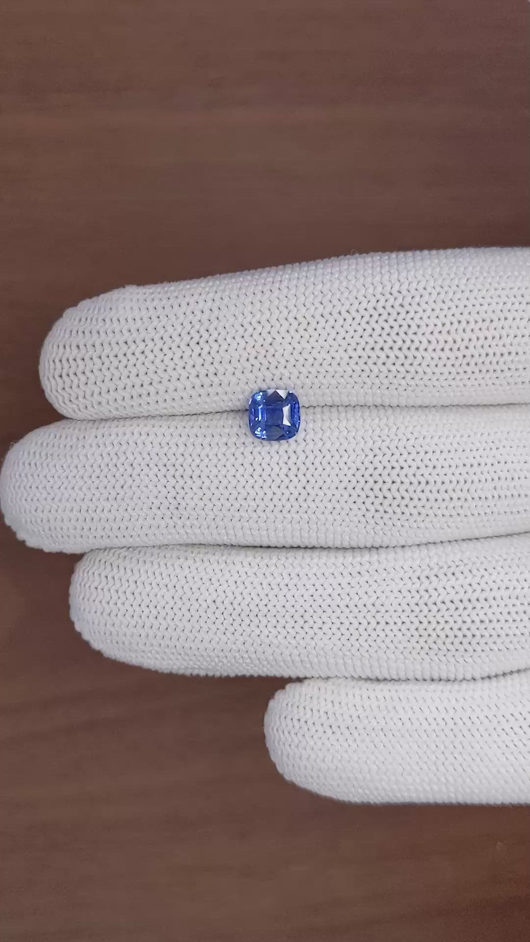 1.53 Ct. Blue Sapphire from Ceylon (Sri Lanka) Size Video