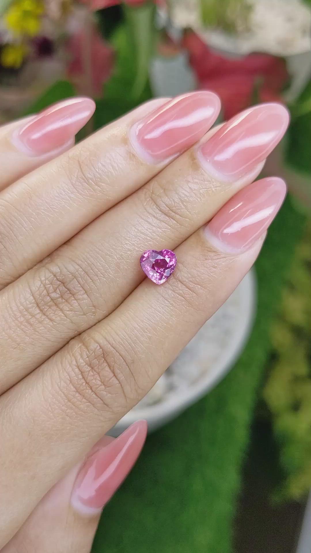 1.53 Ct. Purplish Pink Sapphire from Ceylon (Sri Lanka) Size Video