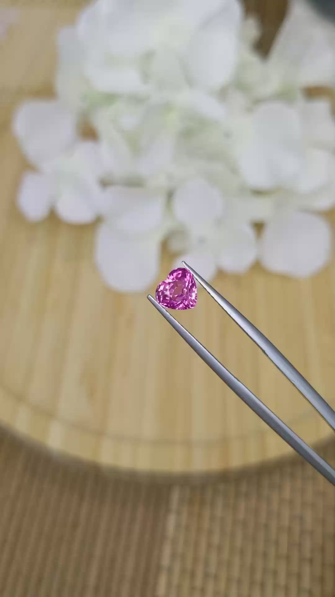 1.53 Ct. Purplish Pink Sapphire from Ceylon (Sri Lanka) Size Video
