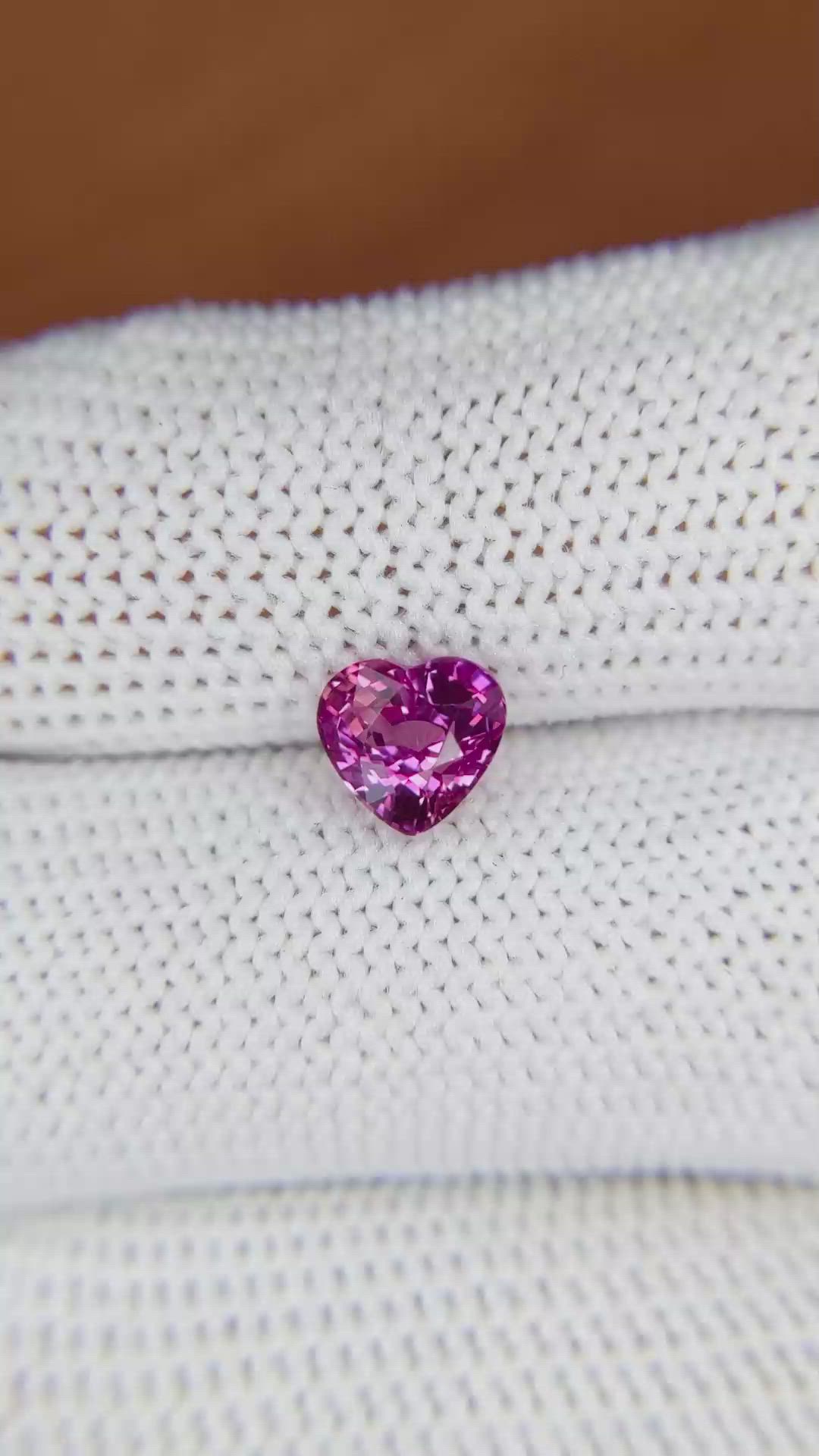 1.53 Ct. Purplish Pink Sapphire from Ceylon (Sri Lanka) Size Video