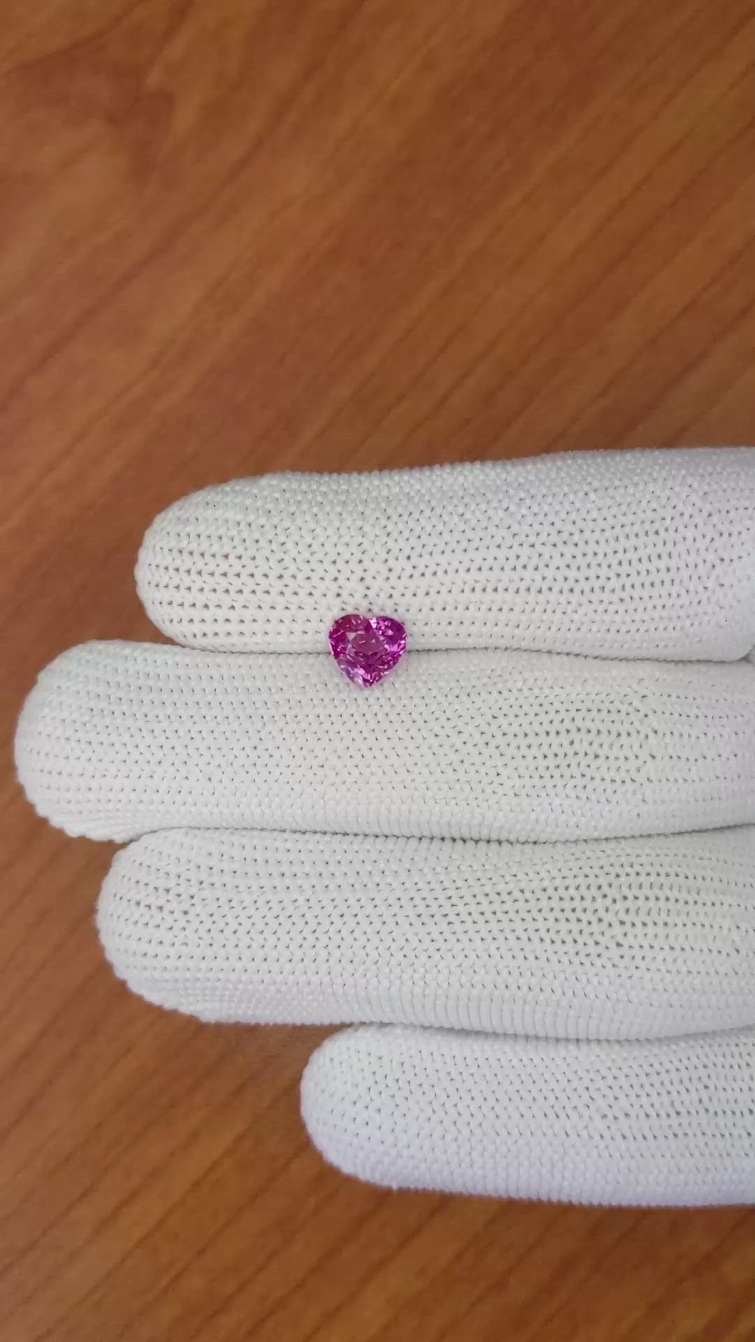 1.53 Ct. Purplish Pink Sapphire from Ceylon (Sri Lanka) Size Video
