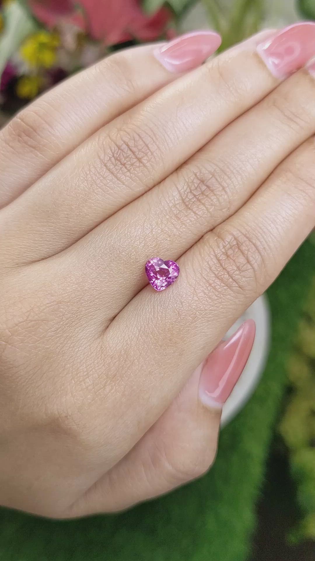 1.53 Ct. Purplish Pink Sapphire from Ceylon (Sri Lanka) Size Video