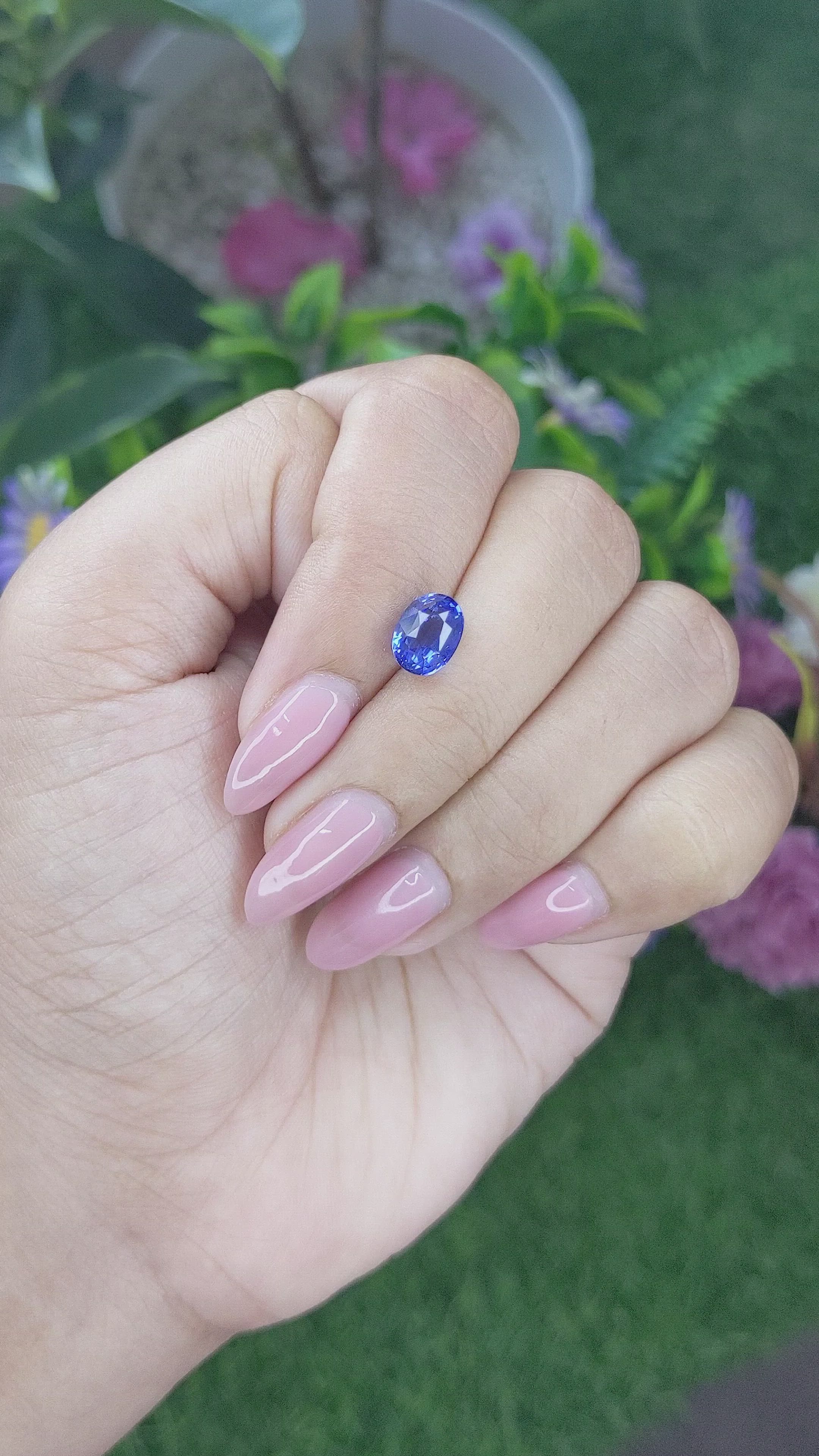2.56 Ct. Blue Sapphire from Ceylon (Sri Lanka) Size Video
