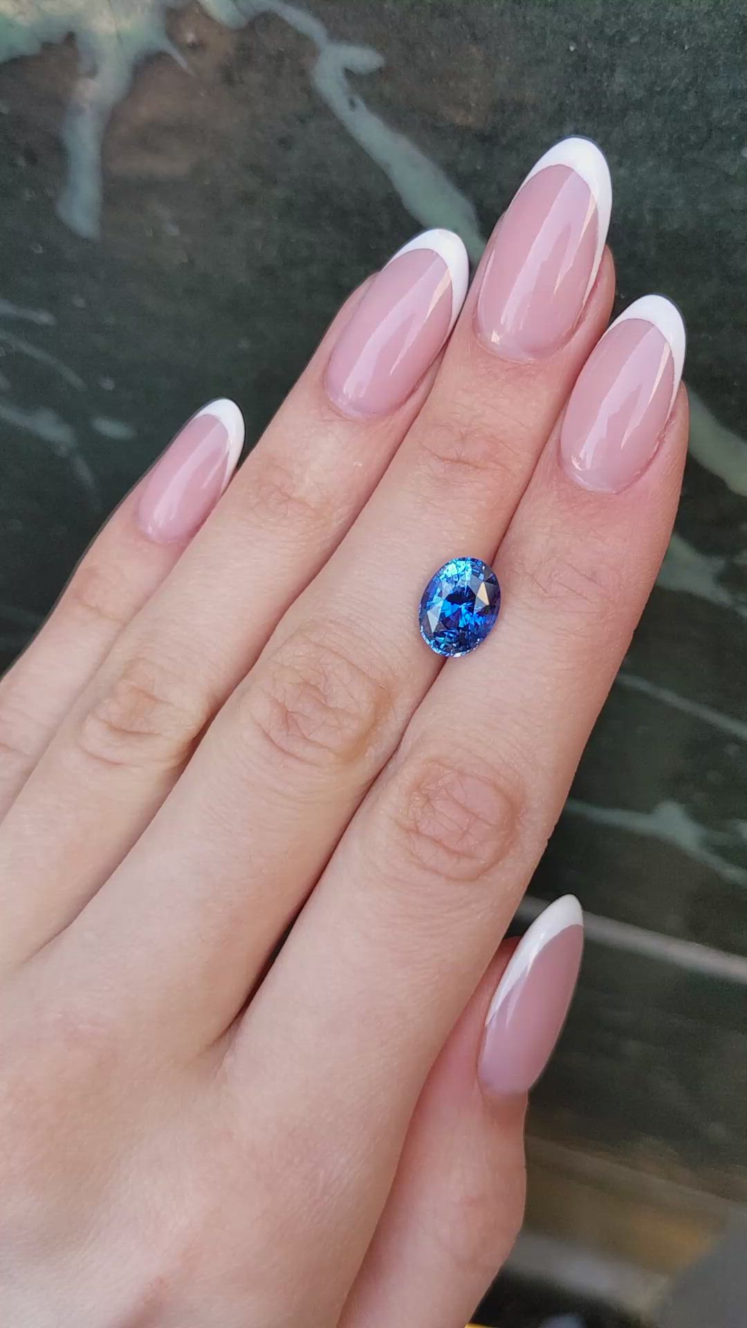 3.91 Ct. Blue Sapphire from Ceylon (Sri Lanka) Size Video