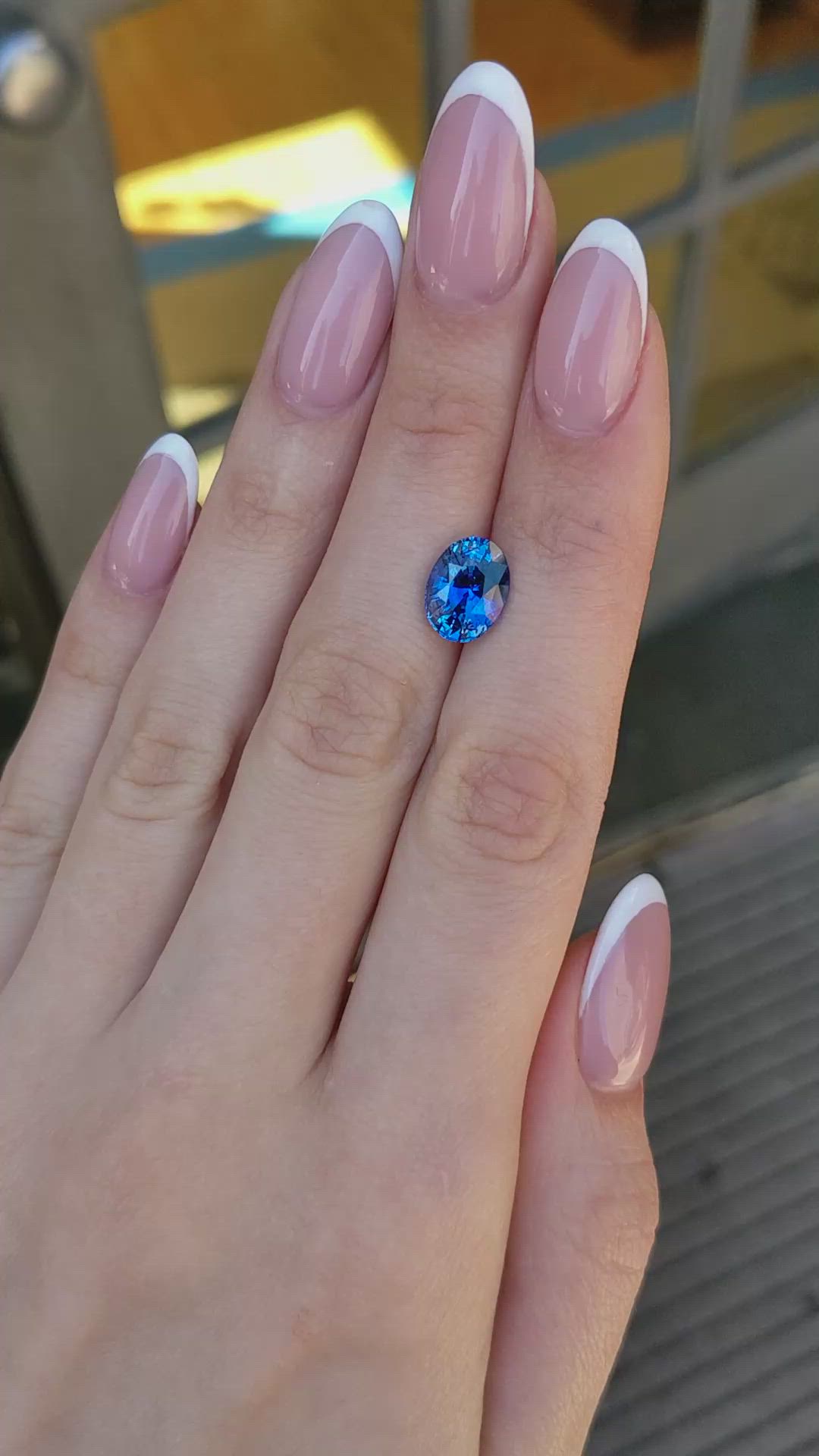 3.91 Ct. Blue Sapphire from Ceylon (Sri Lanka) Size Video