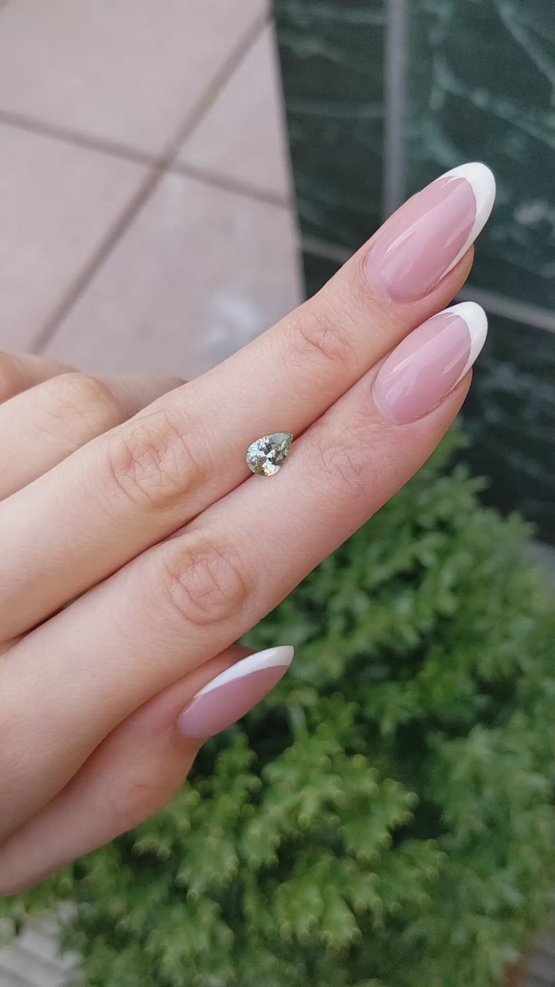 1.01 Ct. Green Sapphire from Montana Size Video