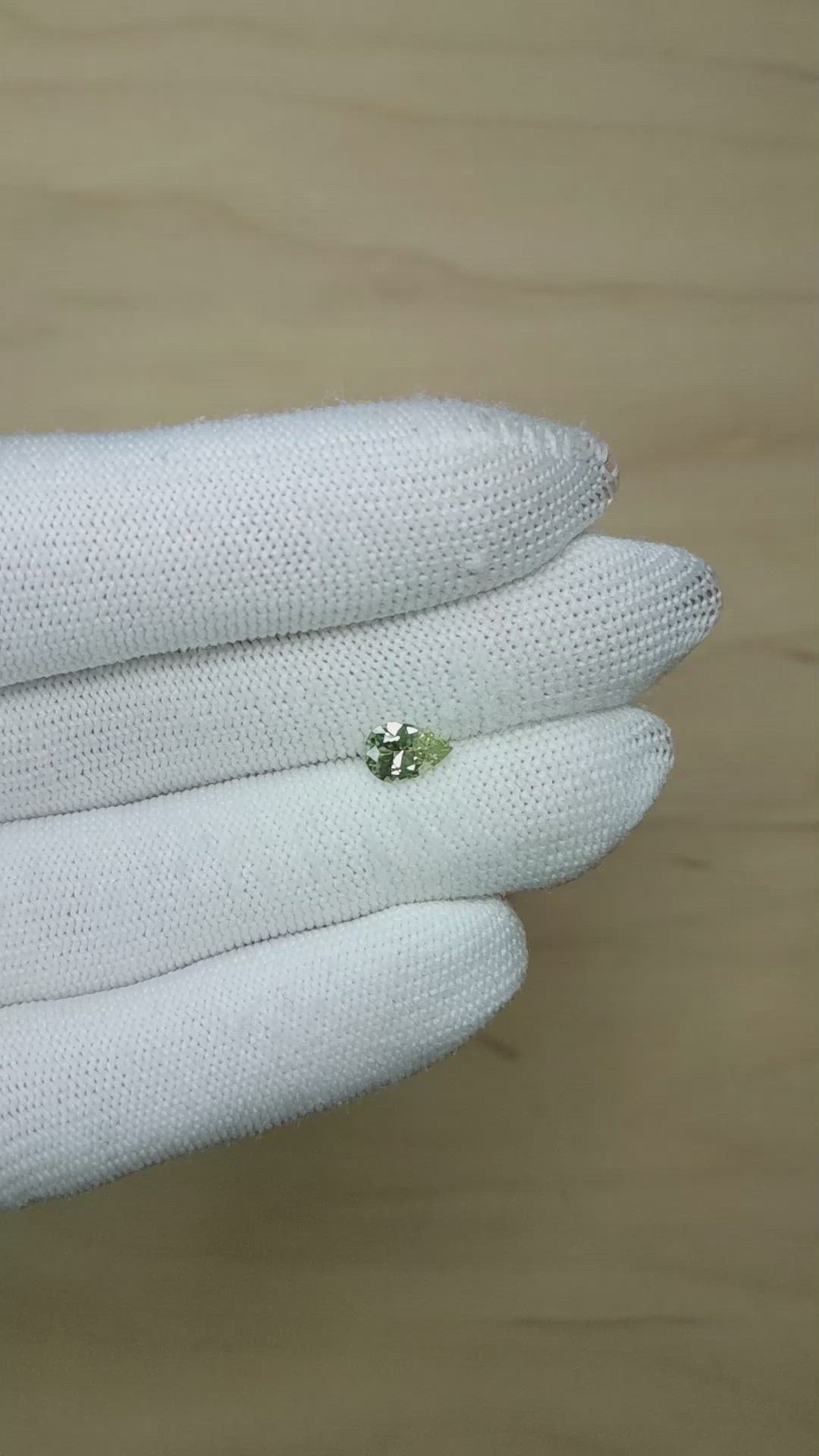 1.01 Ct. Green Sapphire from Montana Size Video