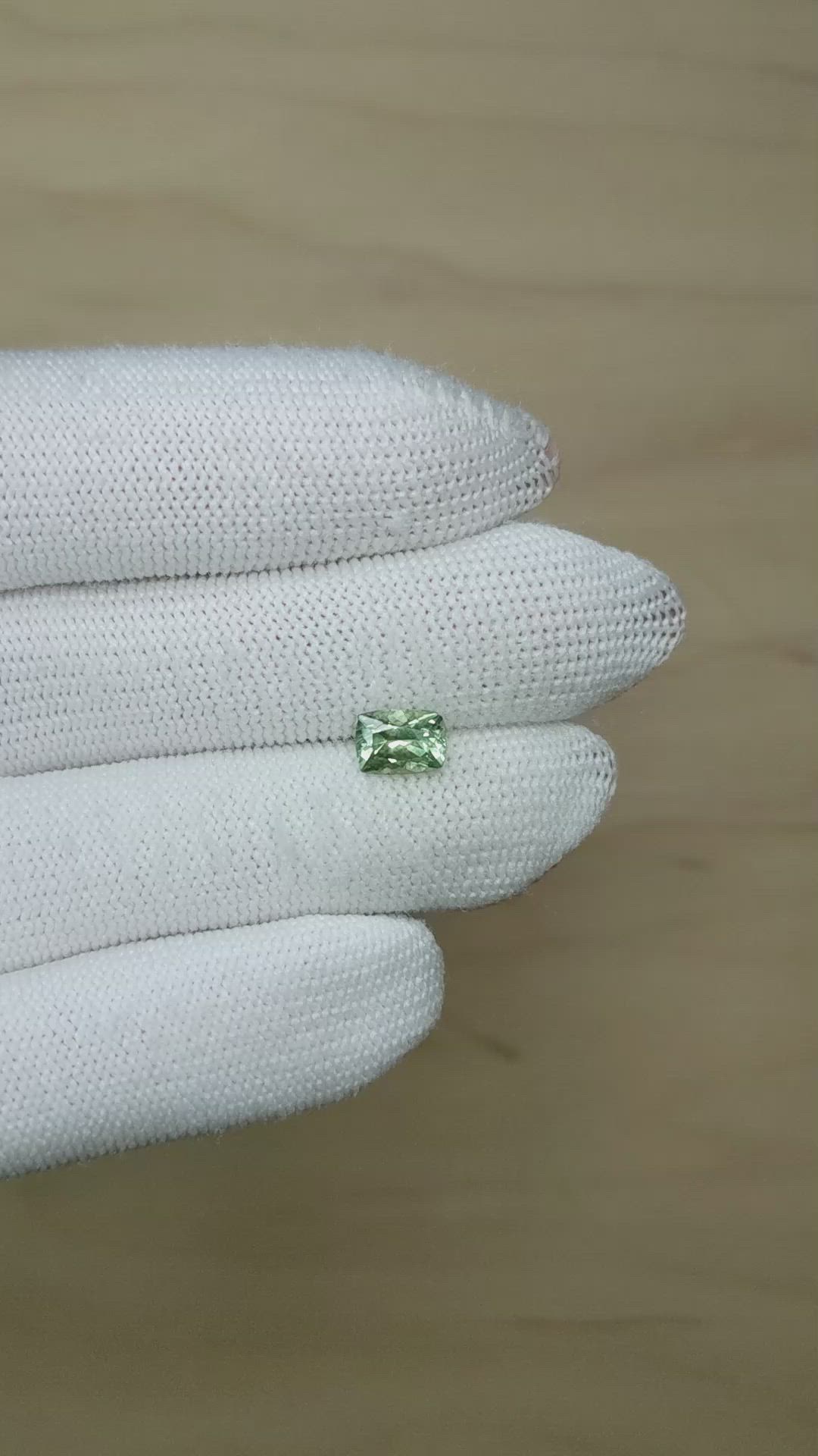 1.41 Ct. Green Sapphire from Montana Size Video
