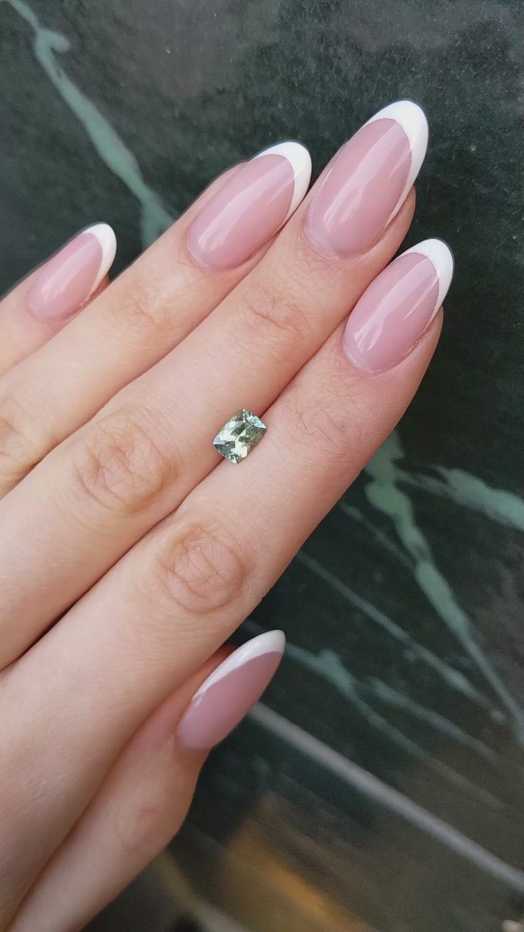 1.41 Ct. Green Sapphire from Montana Size Video