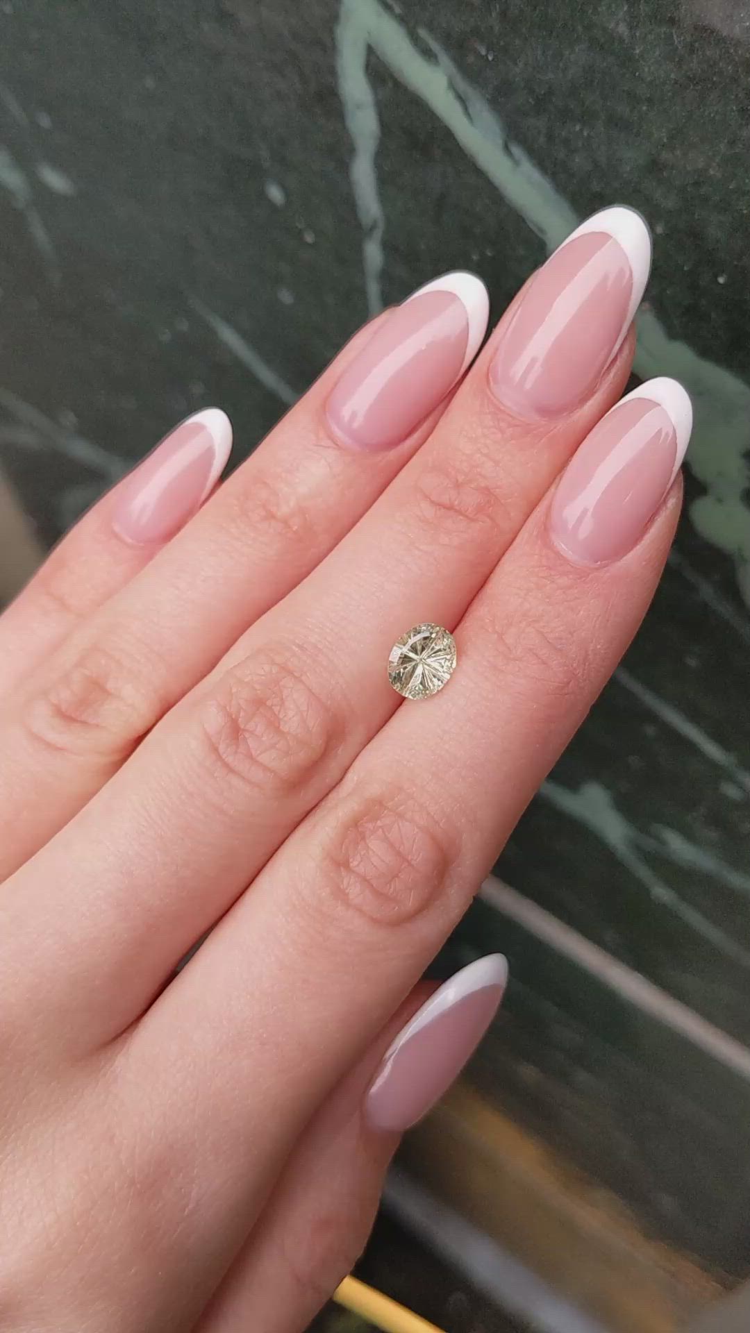 2.09 Ct. Green Sapphire from Montana Size Video