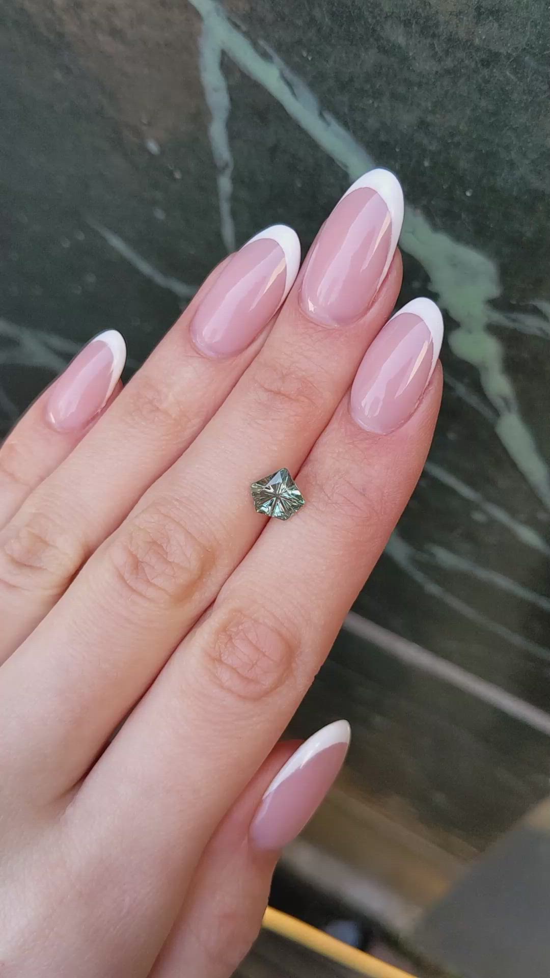 1.64 Ct. Green Sapphire from Montana Size Video