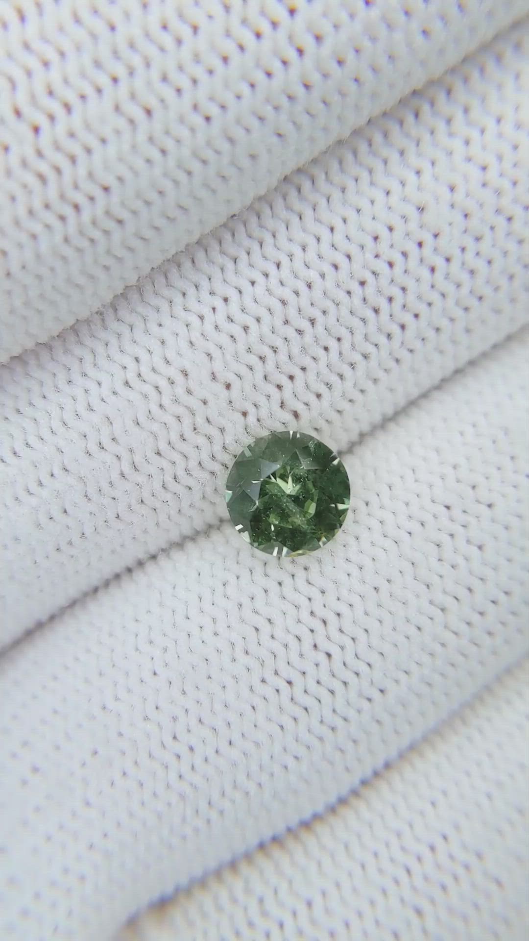 1.64 Ct. Green Sapphire from Montana Size Video
