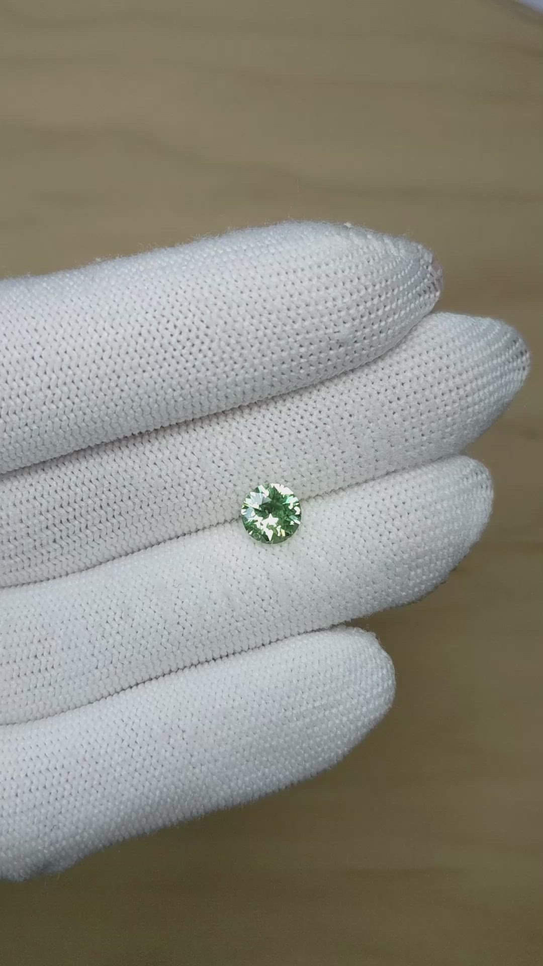 1.64 Ct. Green Sapphire from Montana Size Video