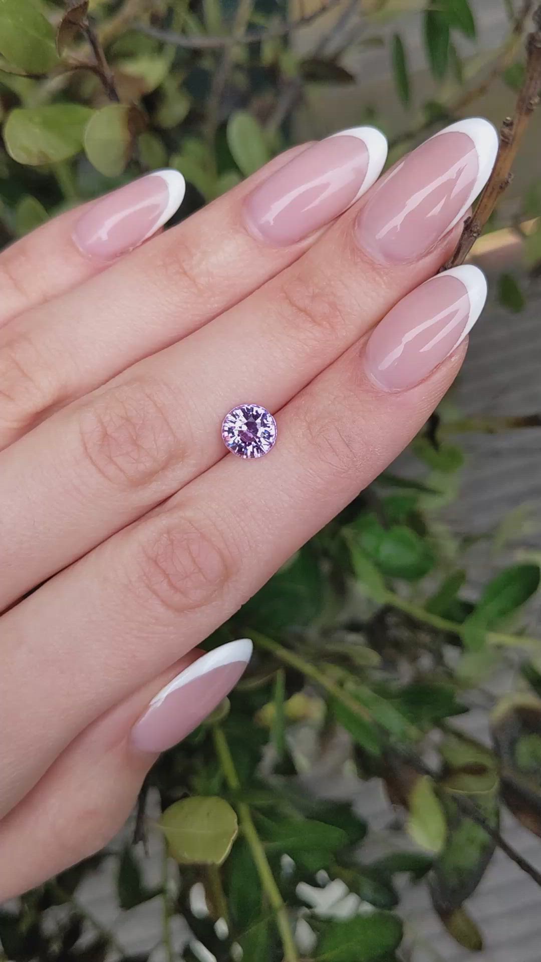 2.19 Ct. Pinkish Purple Sapphire from Ceylon (Sri Lanka) Size Video