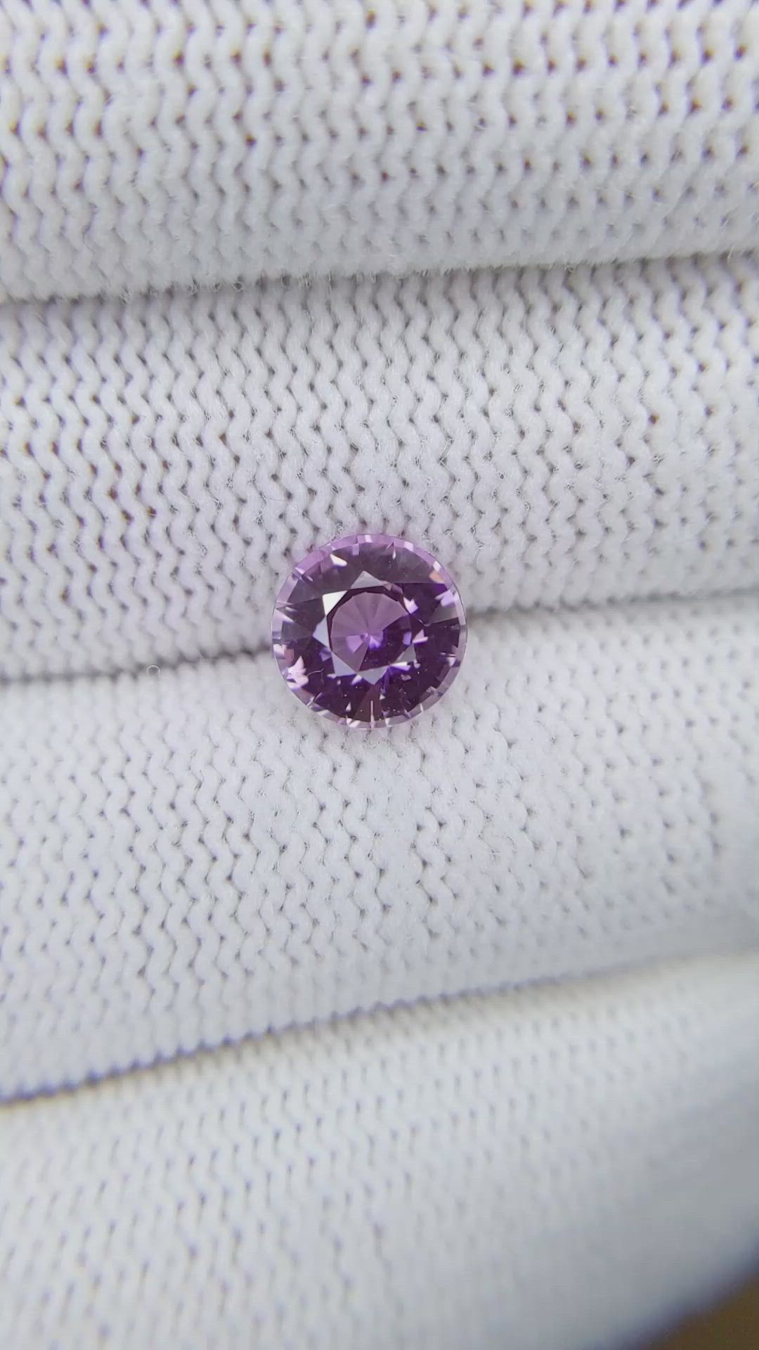 2.19 Ct. Pinkish Purple Sapphire from Ceylon (Sri Lanka) Size Video